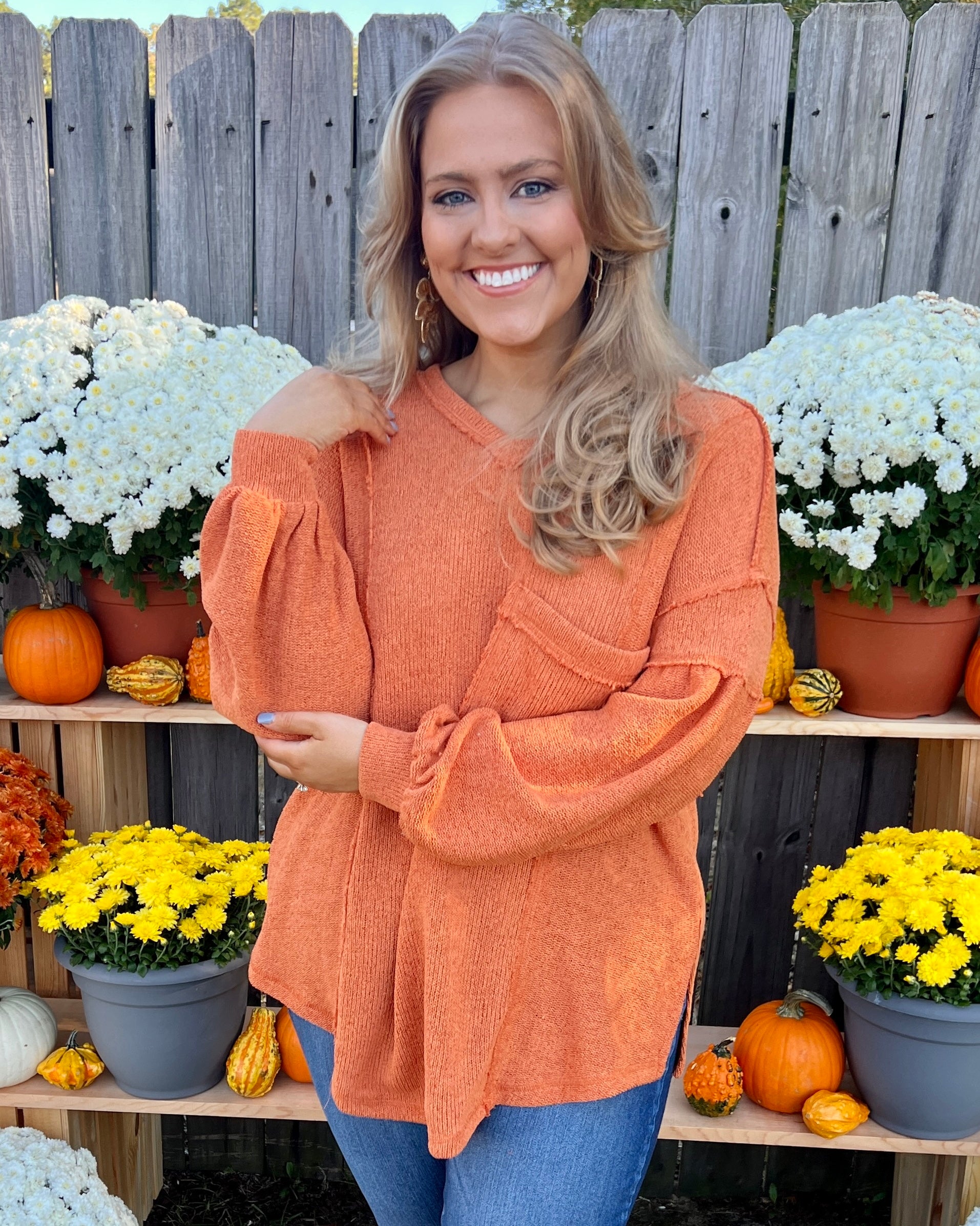 True Calling Rust Plus Raw Hem Top-Shop-Womens-Boutique-Clothing