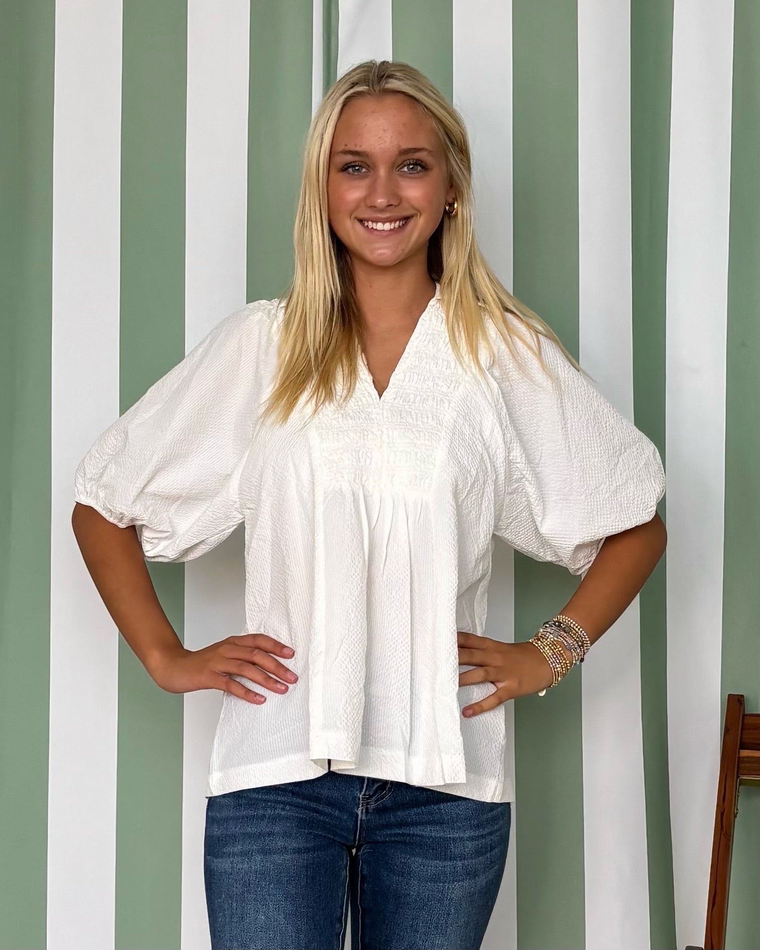 Lovely As Ever Off White Textured Top-Shop-Womens-Boutique-Clothing