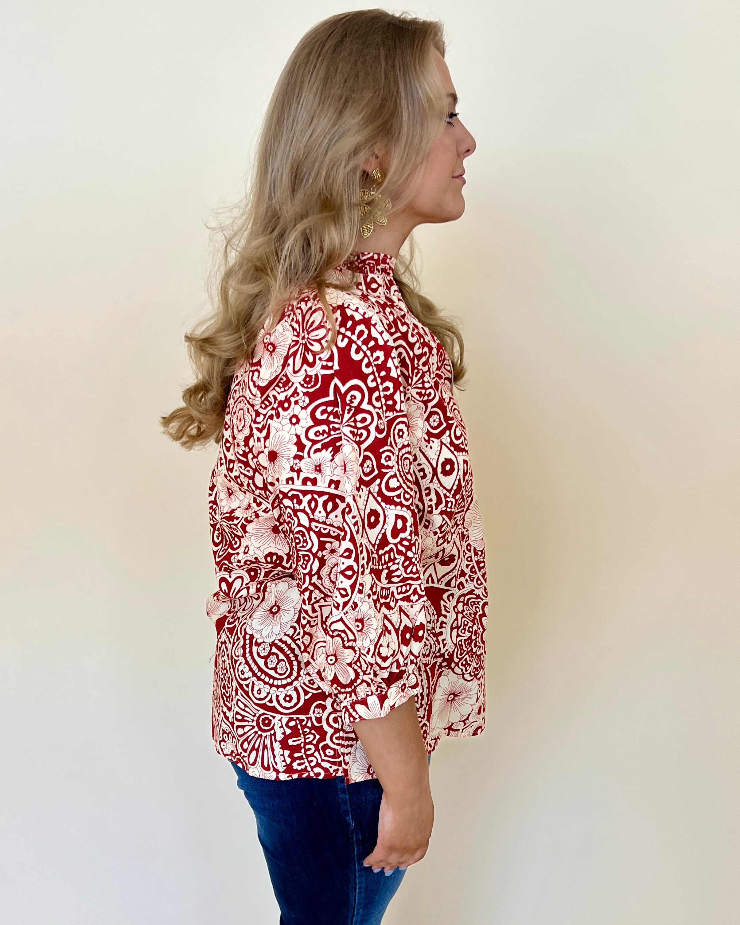 Meet Me There Clay Plus Floral Top-Shop-Womens-Boutique-Clothing