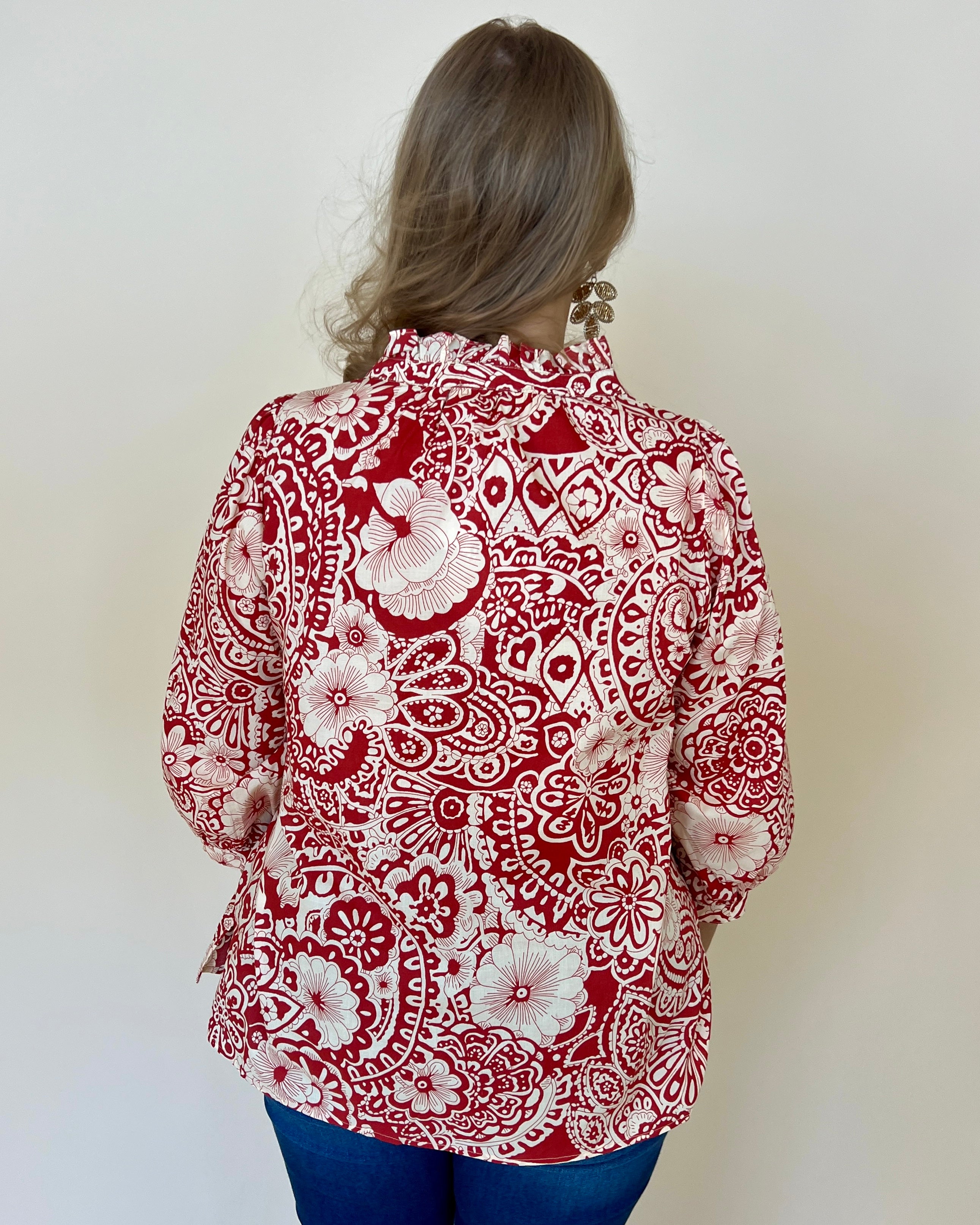 Meet Me There Clay Plus Floral Top-Shop-Womens-Boutique-Clothing