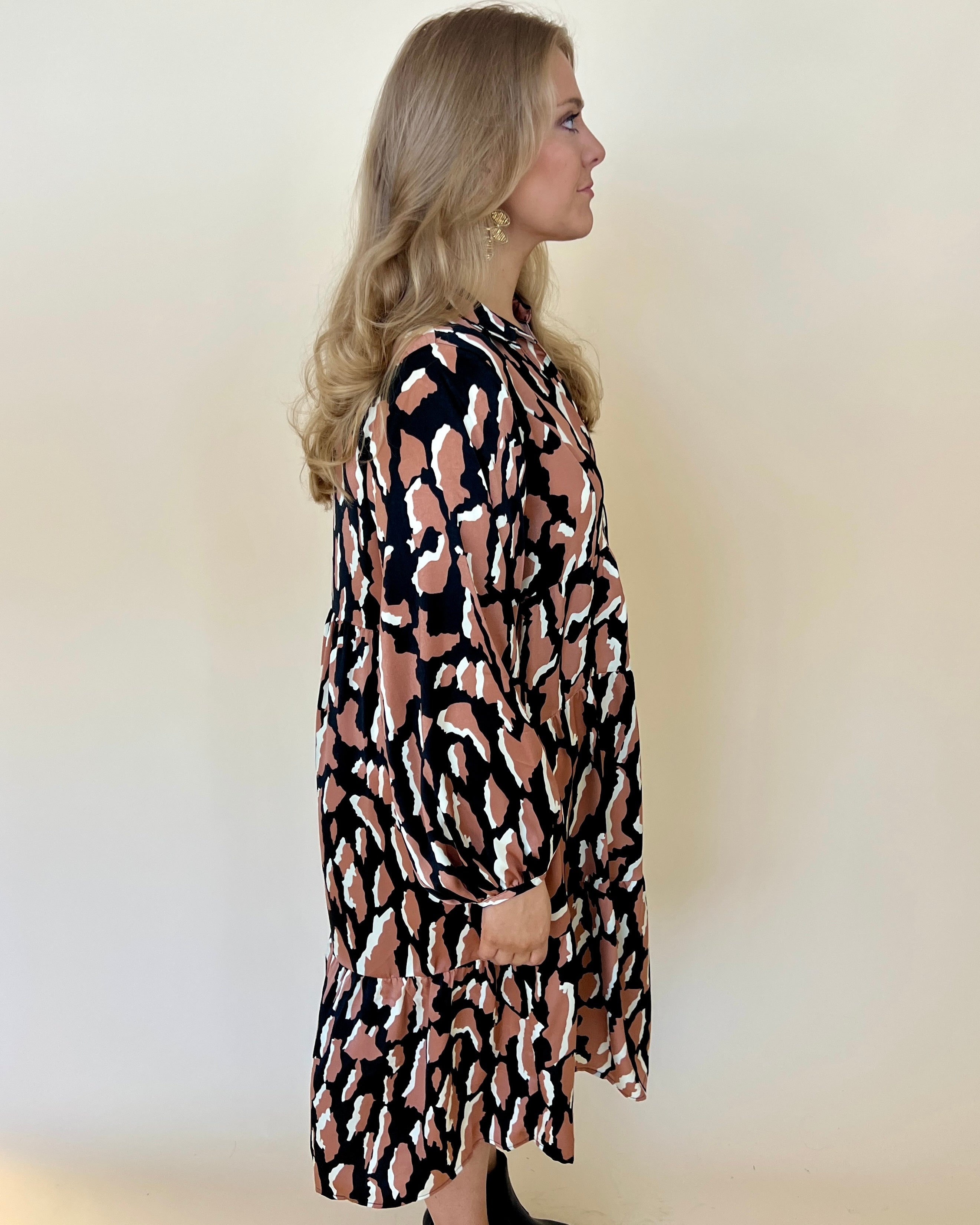 On The Scene Black Plus Printed Maxi Dress-Shop-Womens-Boutique-Clothing