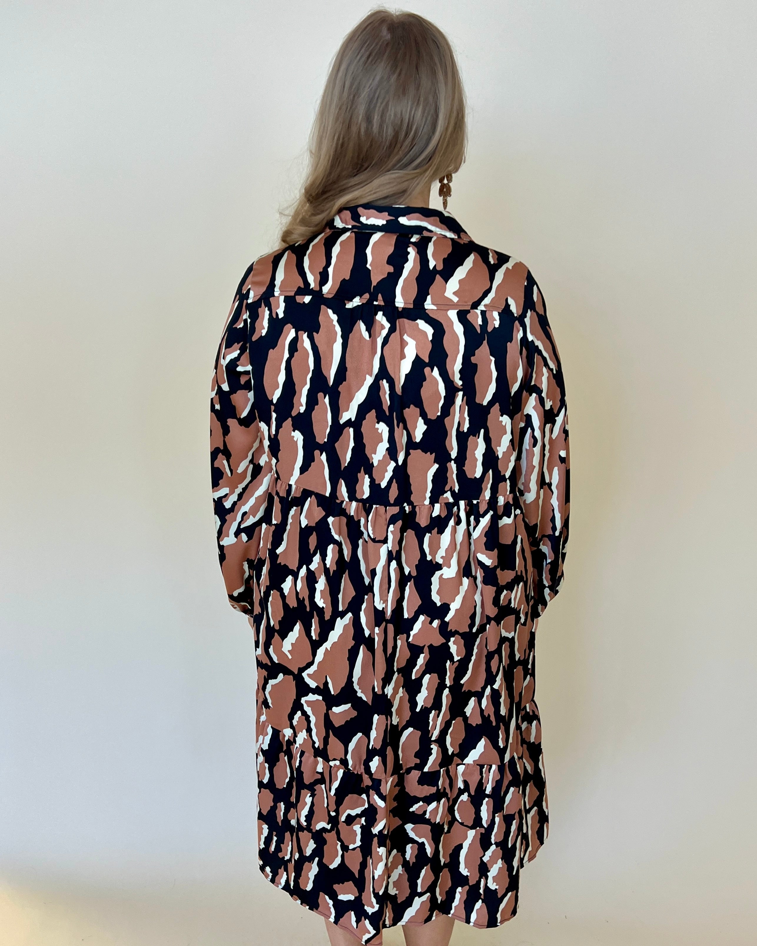 On The Scene Black Plus Printed Maxi Dress-Shop-Womens-Boutique-Clothing