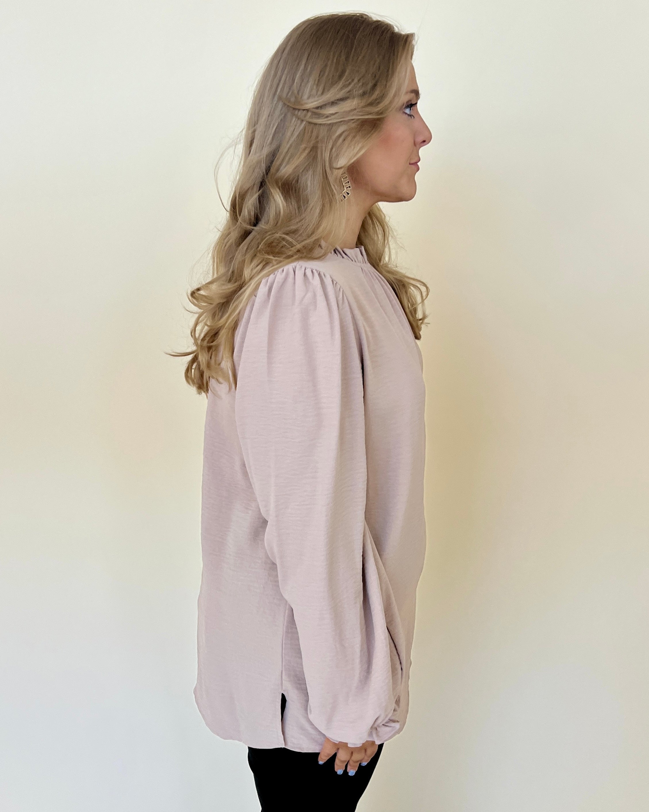 Greatest Wish Champagne Plus Ruffle Top-Shop-Womens-Boutique-Clothing