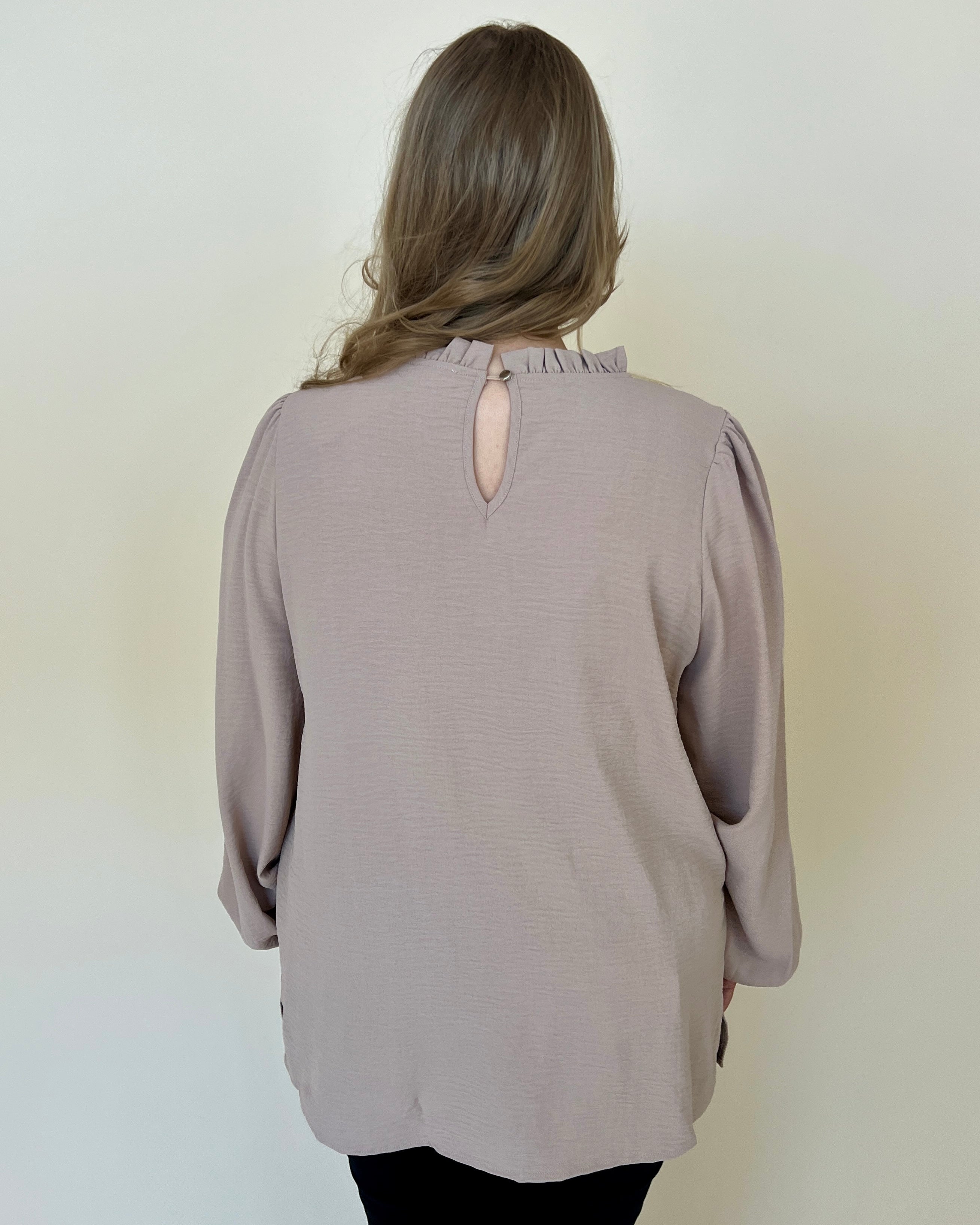 Greatest Wish Champagne Plus Ruffle Top-Shop-Womens-Boutique-Clothing