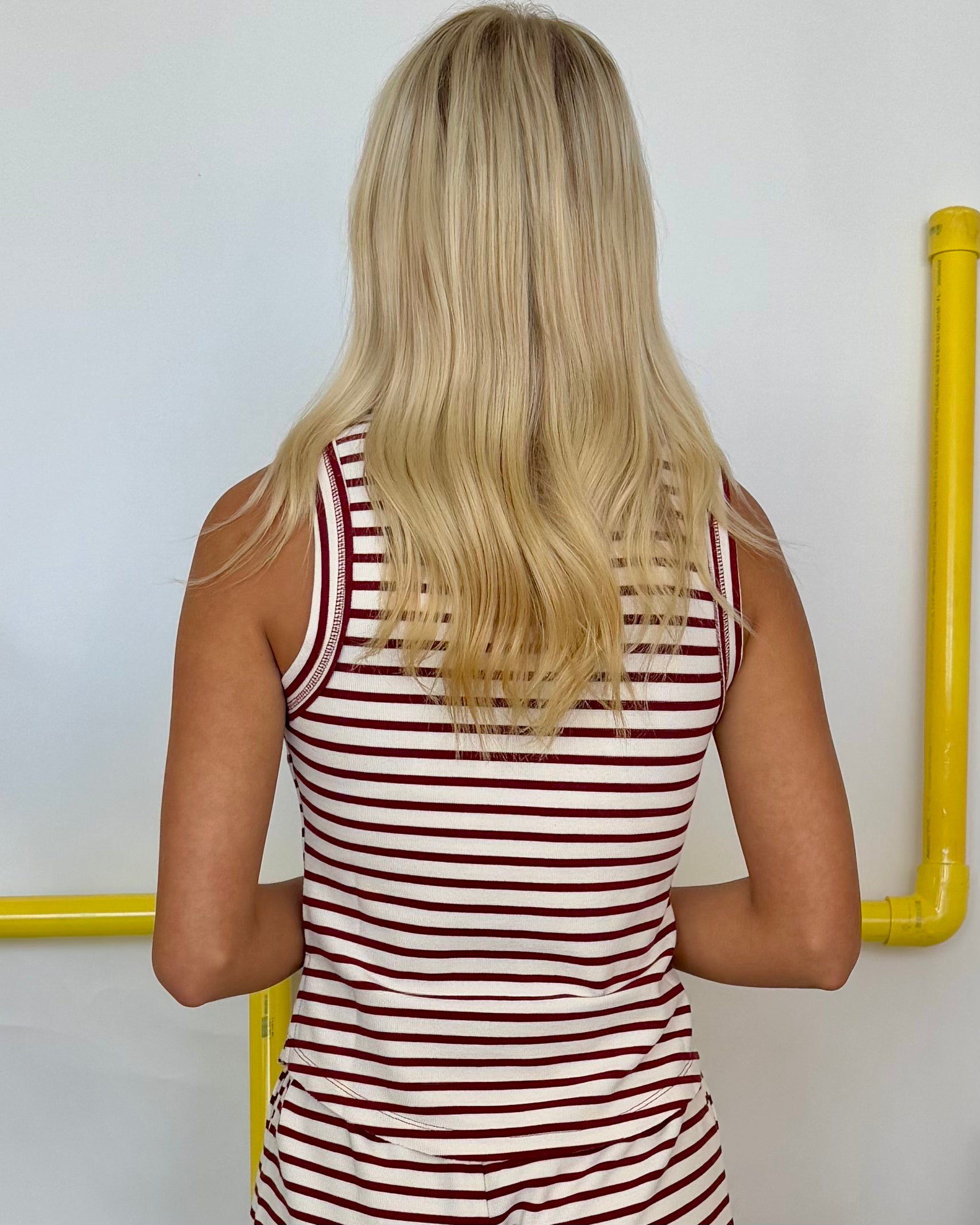 Heart Flutters Burgundy Stripe Tank Top-Shop-Womens-Boutique-Clothing