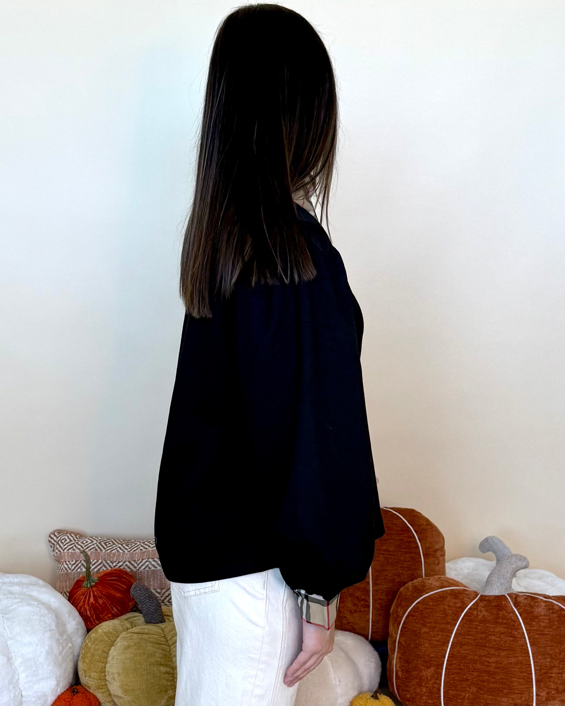 For The Best Black Plaid Contrast Top-Shop-Womens-Boutique-Clothing