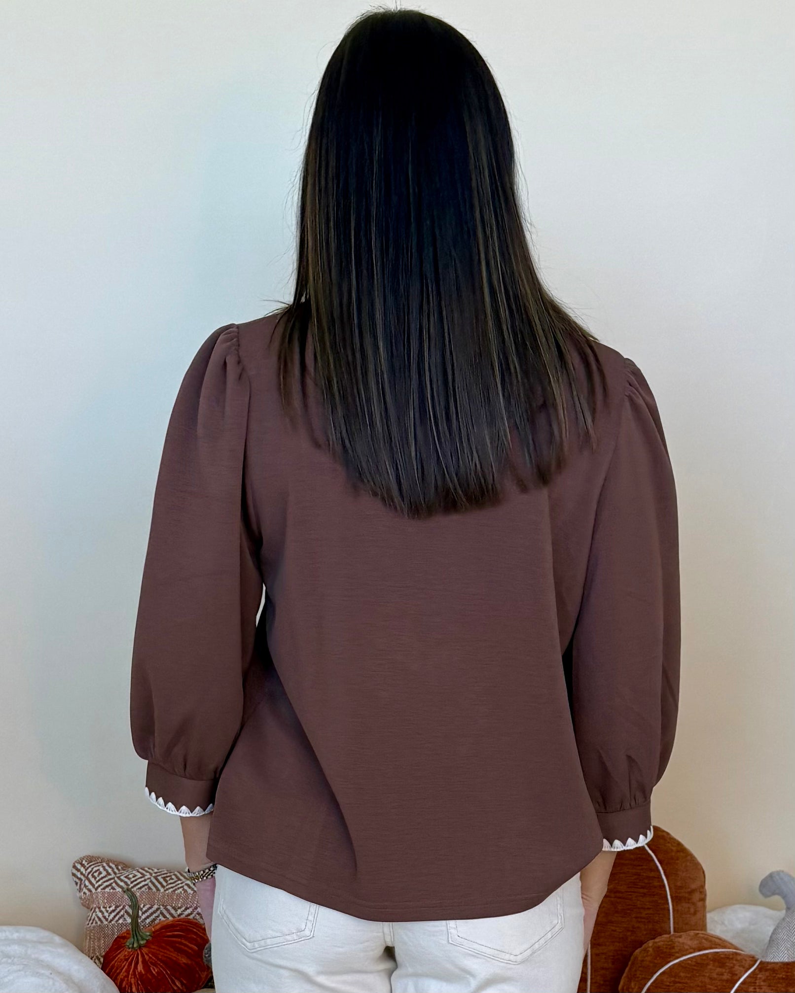 Promise Me This Coffee Stitch Detail Top-Shop-Womens-Boutique-Clothing