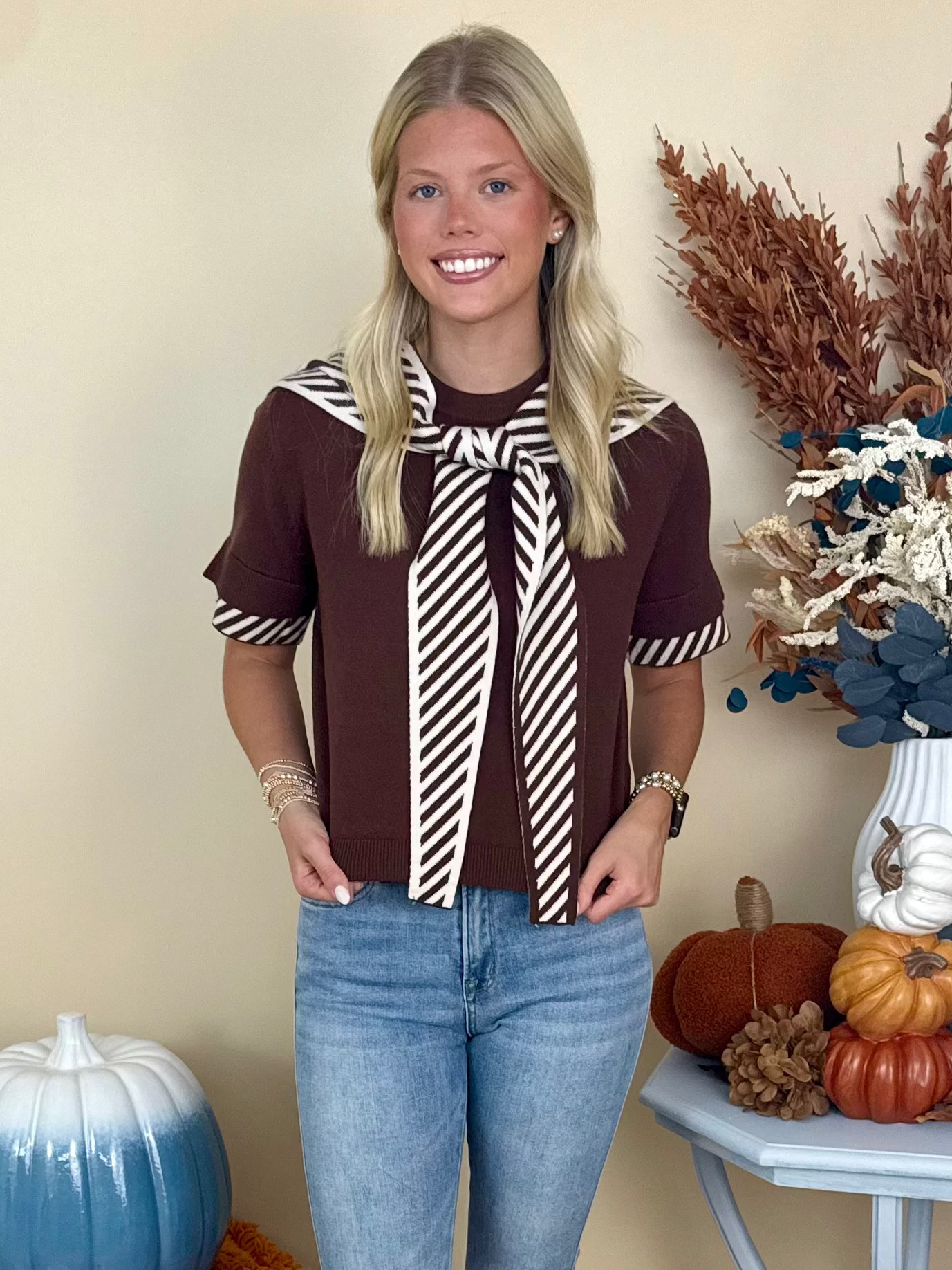 At Long Last Brown Attached Cardigan Sweater-Shop-Womens-Boutique-Clothing
