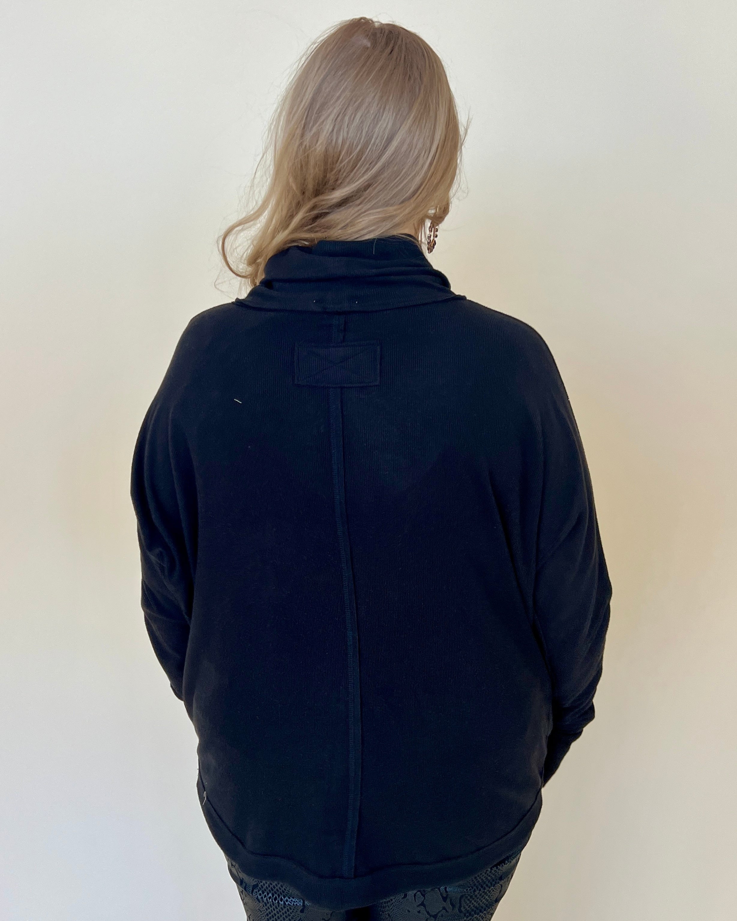 Cool Weather Black Plus Ribbed Turtleneck Top-Shop-Womens-Boutique-Clothing