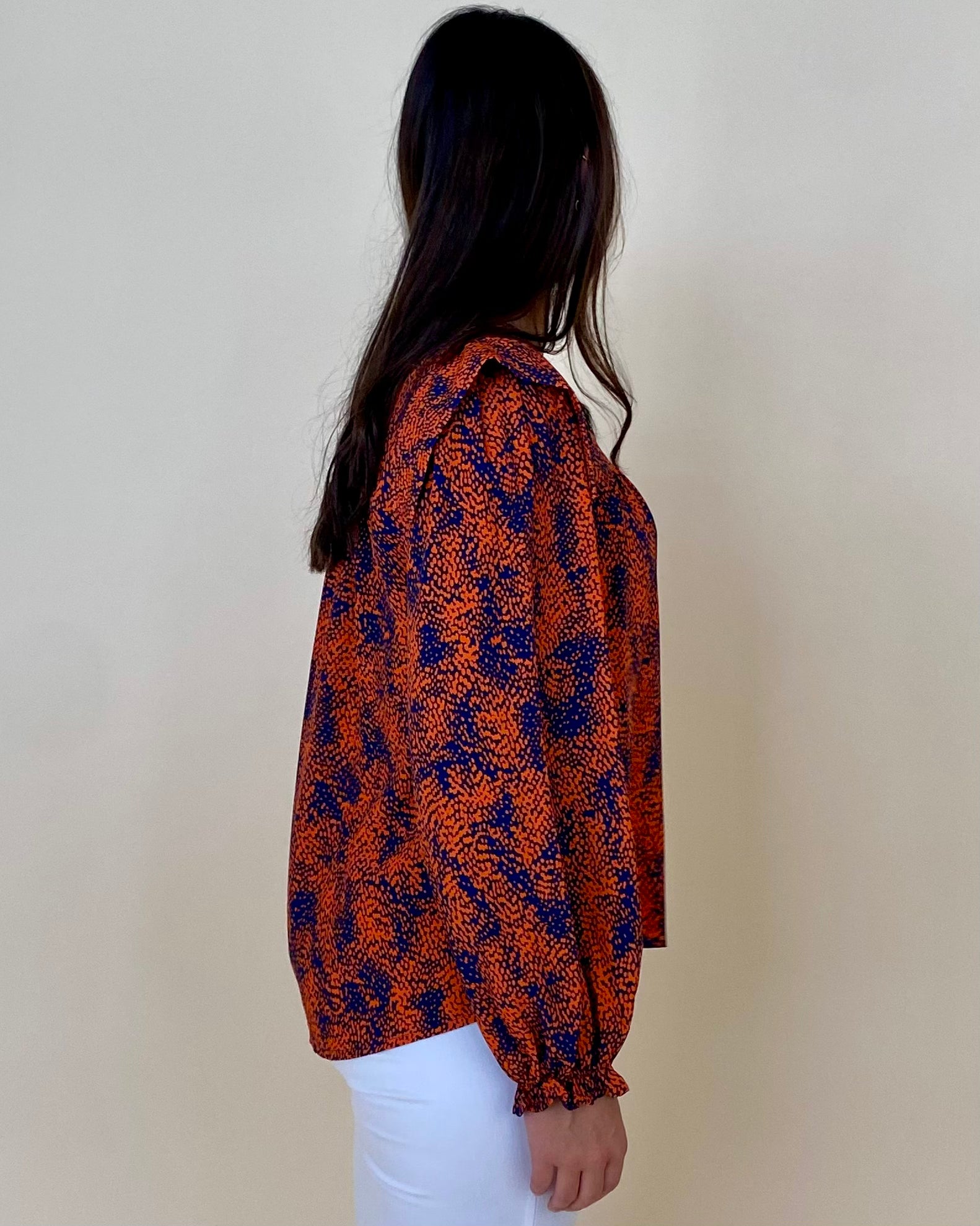 Stick With It Navy Spotted Top-Shop-Womens-Boutique-Clothing