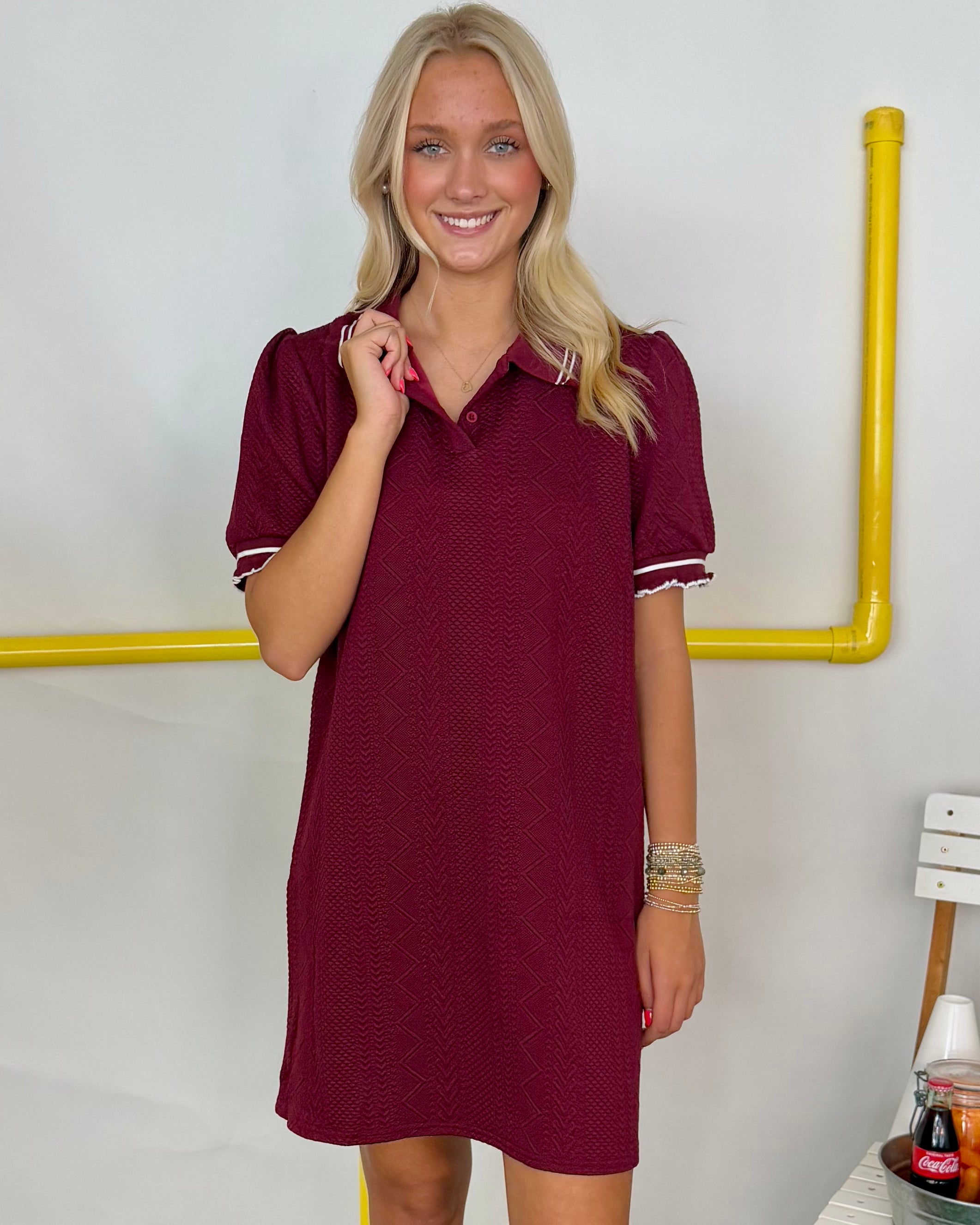 Can't Be Beat Wine Quilted Dress-Shop-Womens-Boutique-Clothing