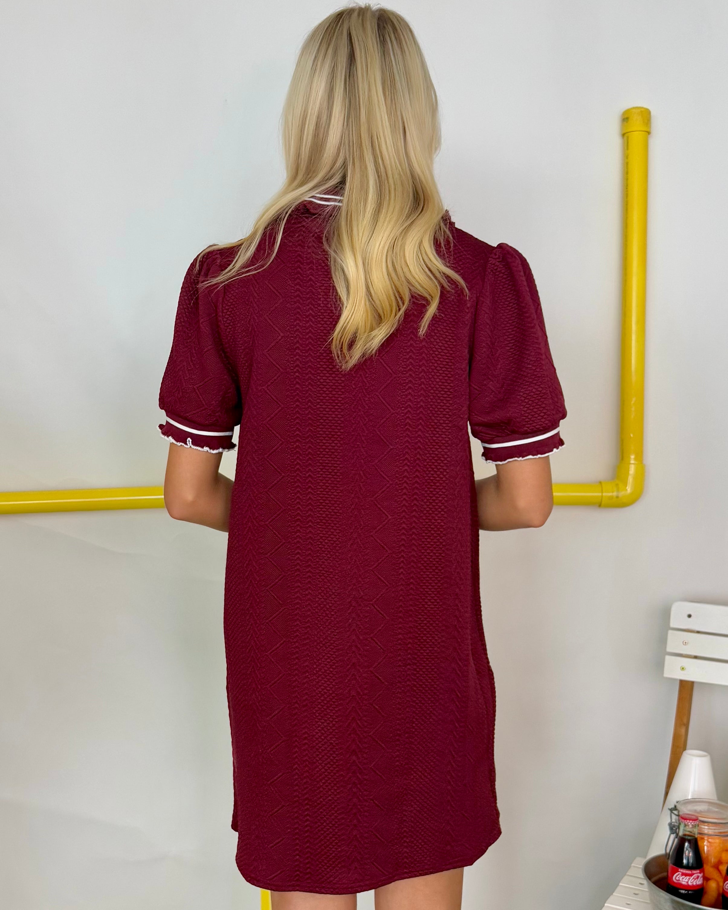 Can't Be Beat Wine Quilted Dress-Shop-Womens-Boutique-Clothing