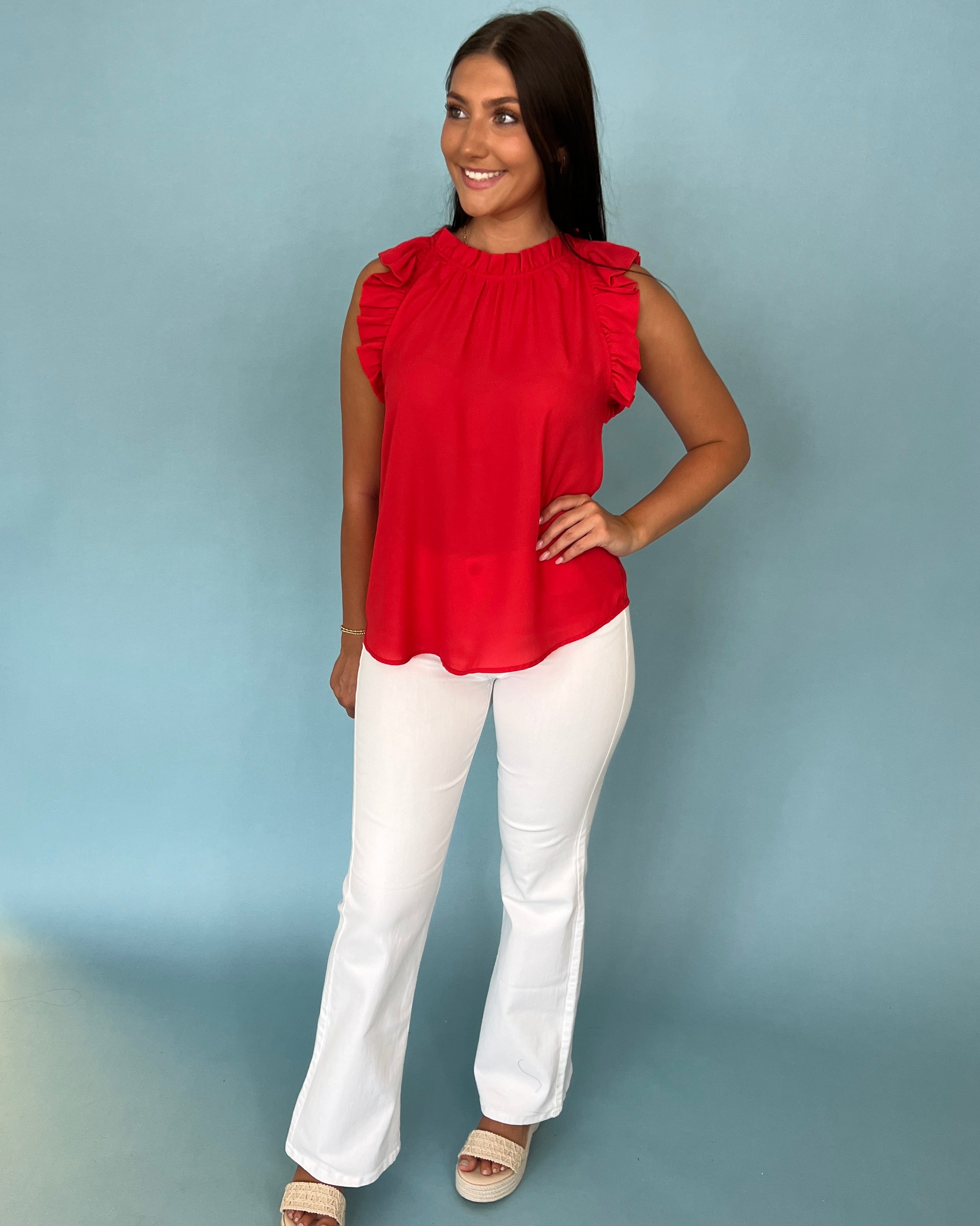 Traveling To You White High Rise Slim Boot Cut Jeans-Shop-Womens-Boutique-Clothing