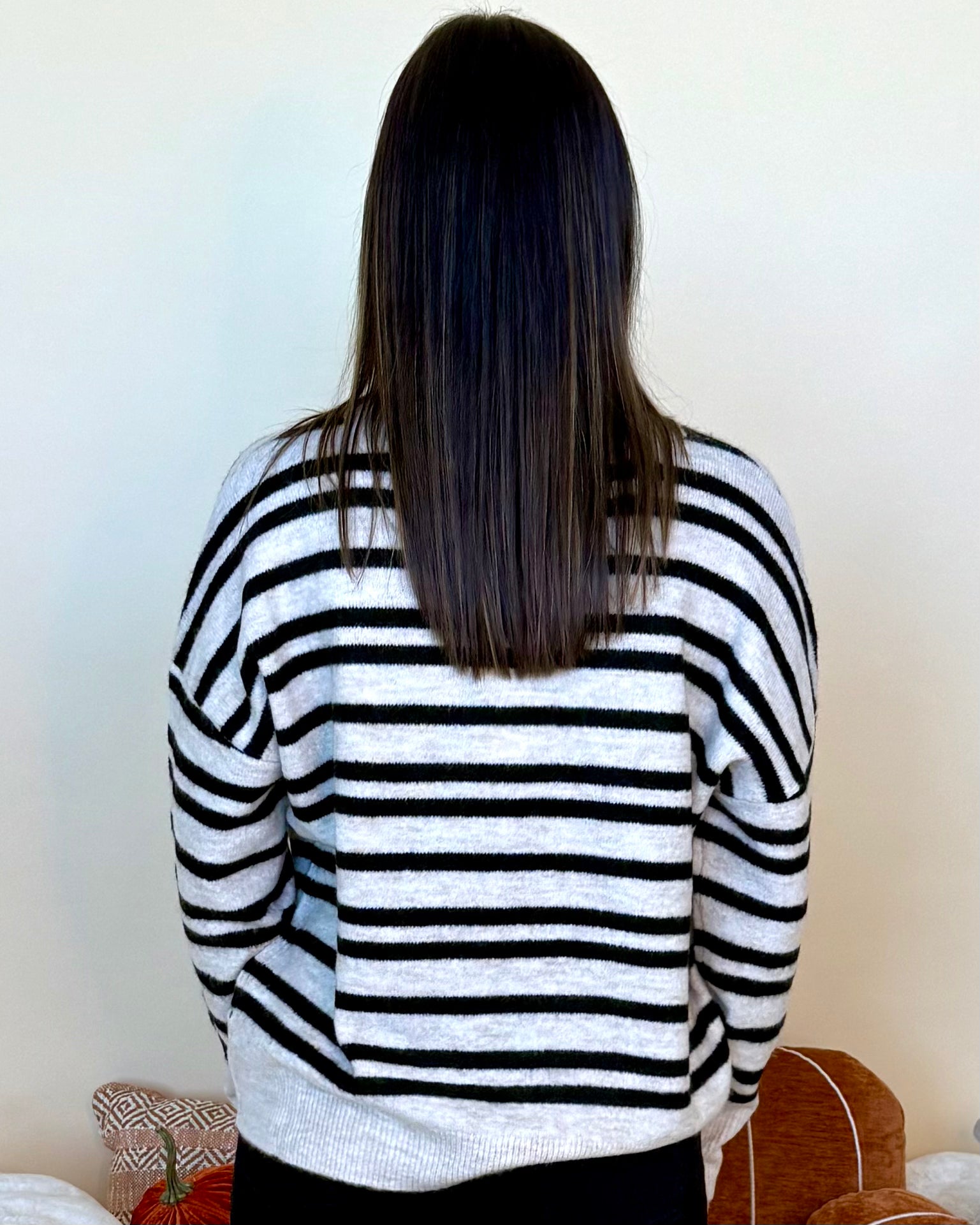 For Once Cream Stripe Seam Sweater-Shop-Womens-Boutique-Clothing