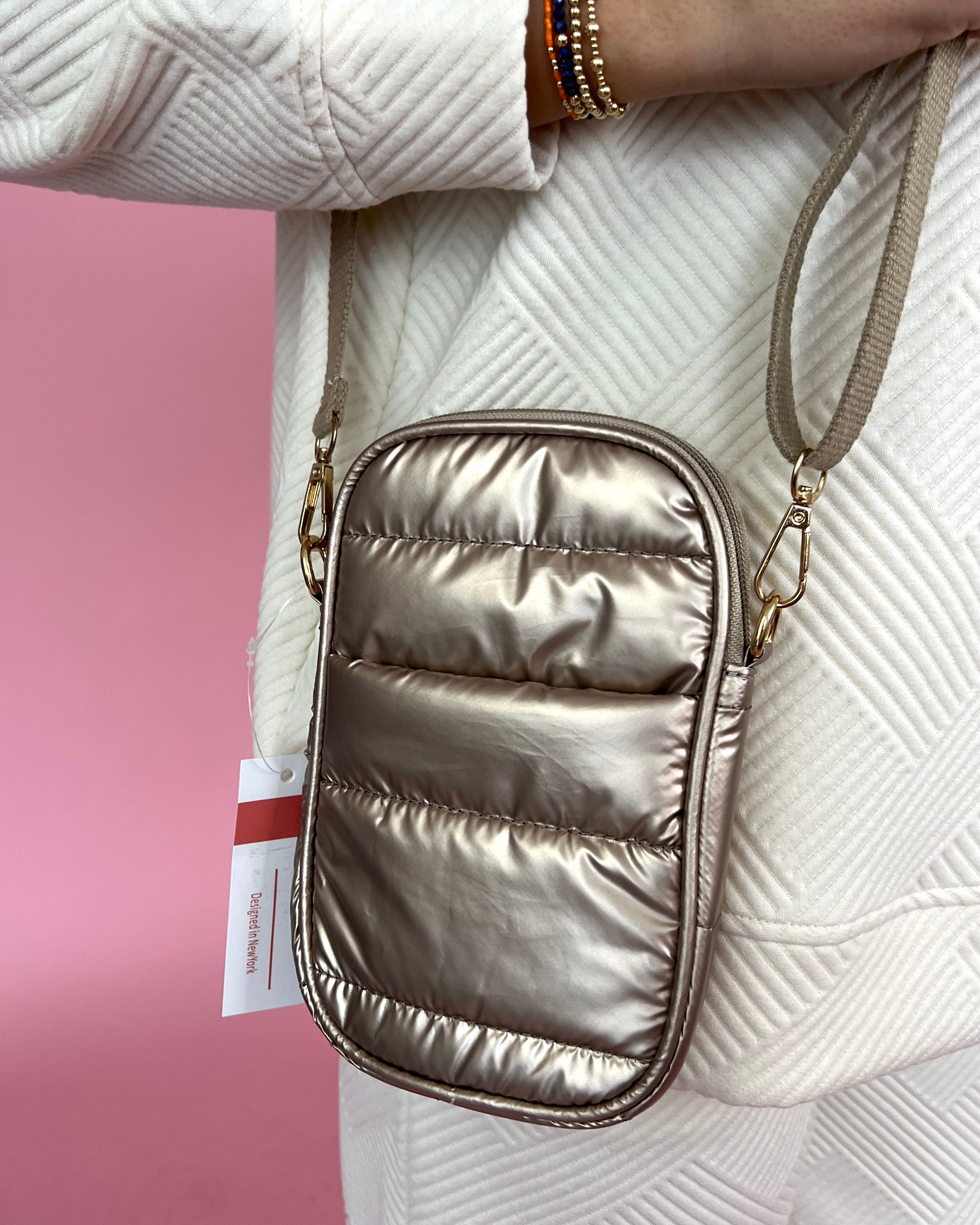 Go Get Em' Copper Puffer Crossbody Bag-Regular-Shop-Womens-Boutique-Clothing