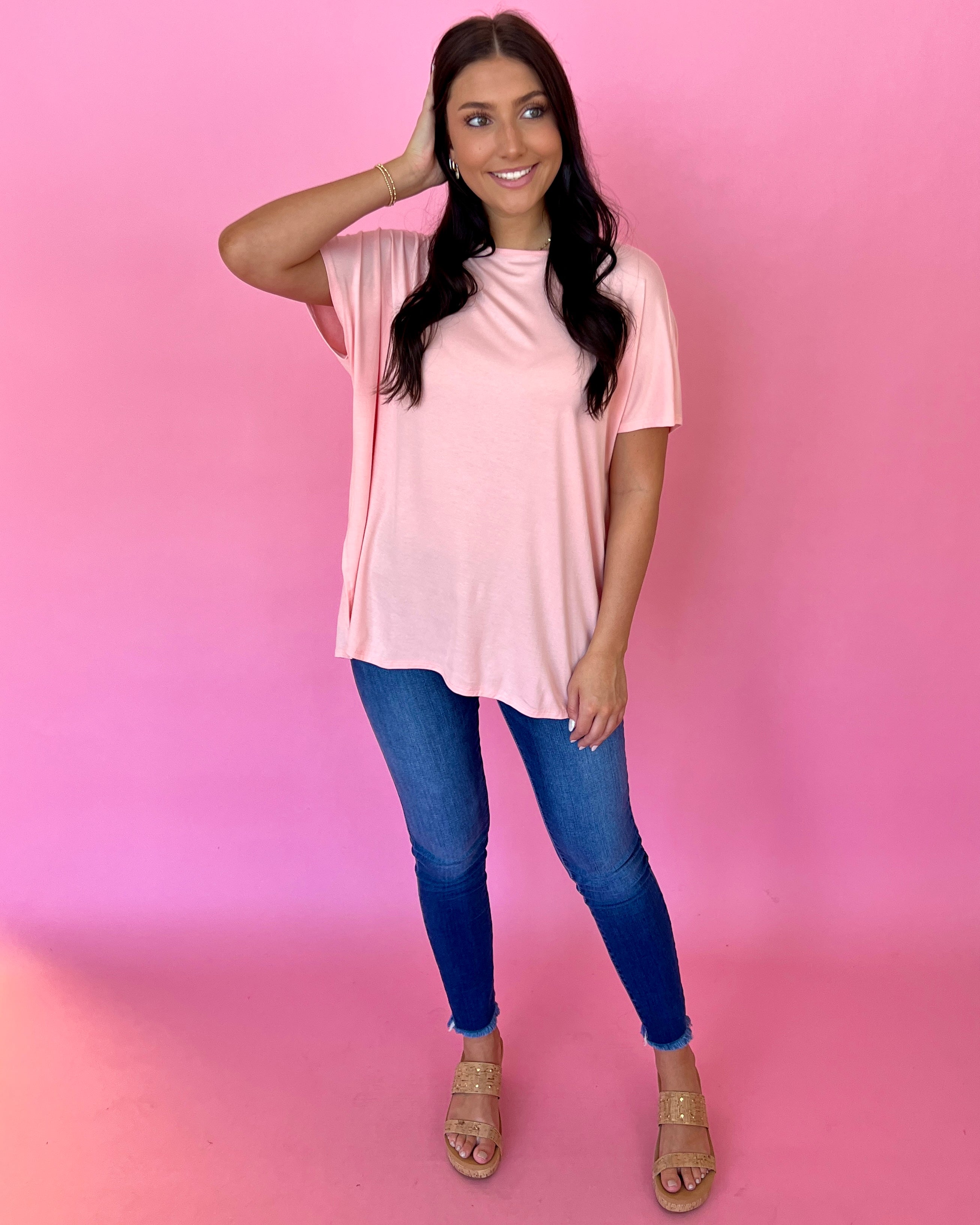Anything But Basic Light Rose Top-Shop-Womens-Boutique-Clothing