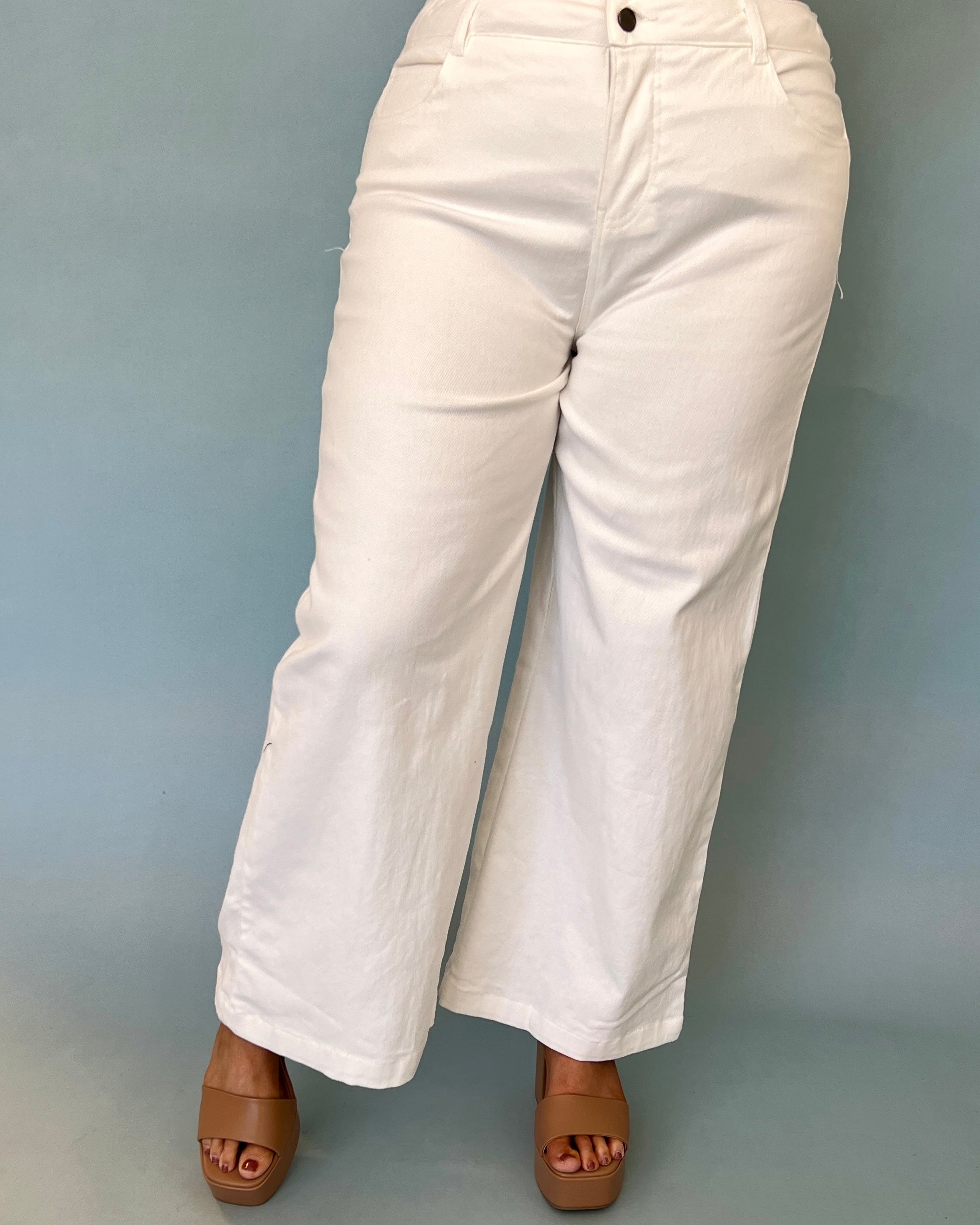 Tour All White Plus Cropped Wide Leg Jeans-Shop-Womens-Boutique-Clothing