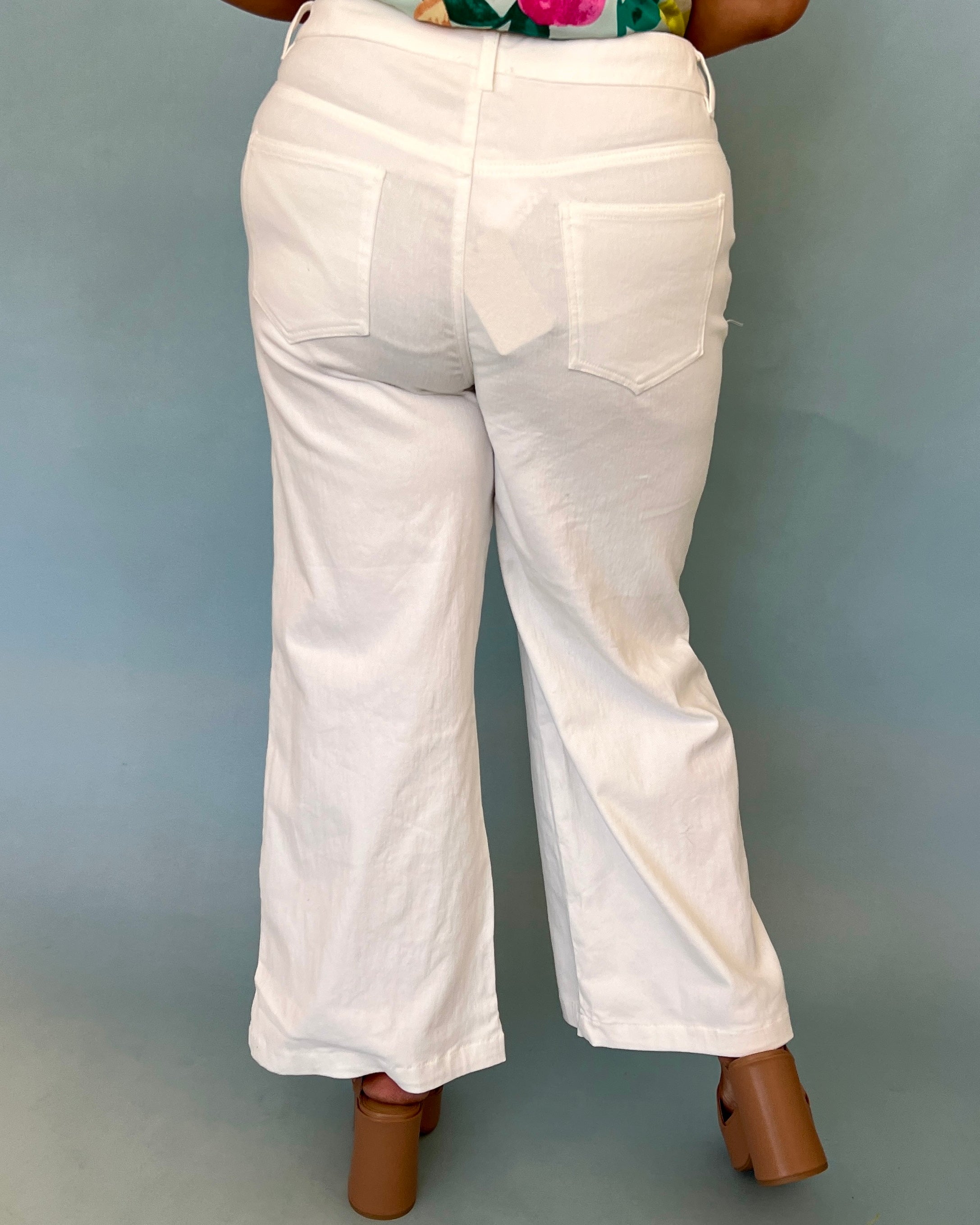 Tour All White Plus Cropped Wide Leg Jeans-Shop-Womens-Boutique-Clothing