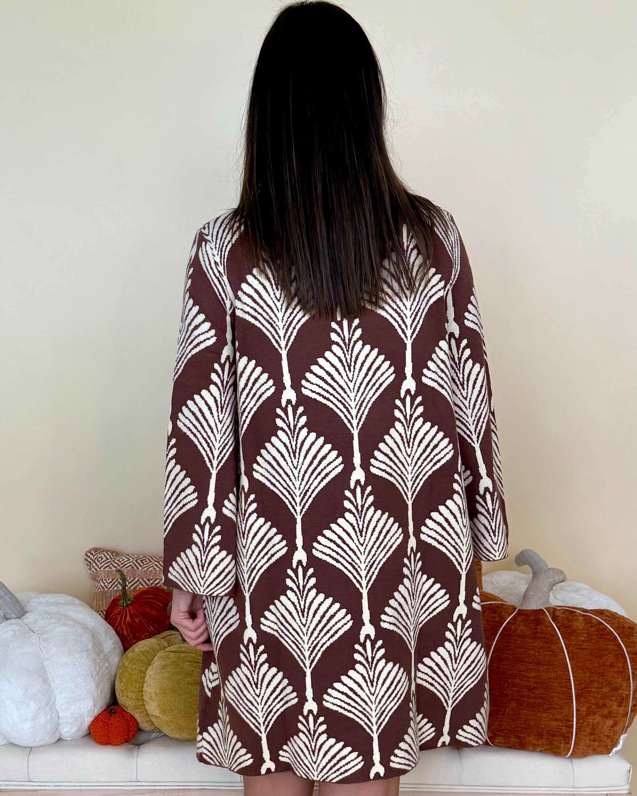 Holding Together Brown Abstract Sweater Dress-Shop-Womens-Boutique-Clothing