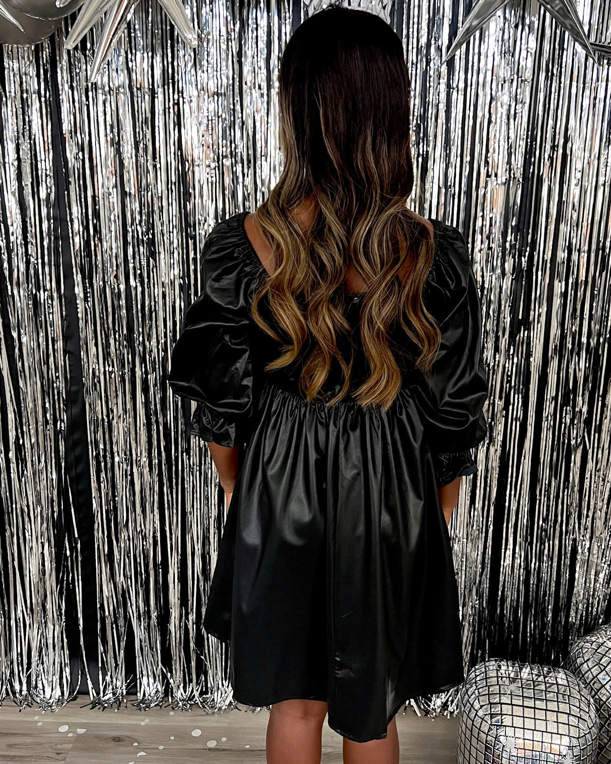 Can't Tell Black Faux Leather Dress-Shop-Womens-Boutique-Clothing