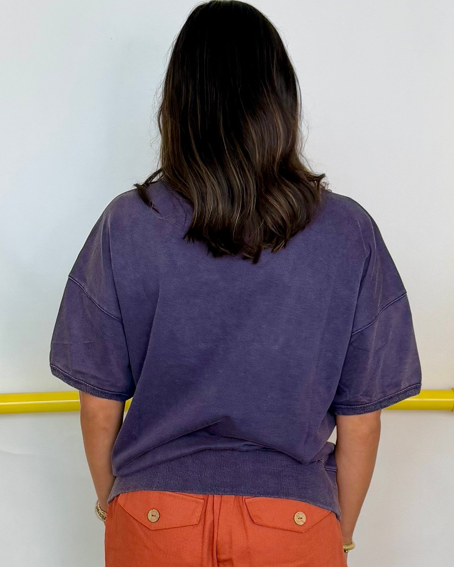 The Distance Washed Navy "AU" Sweatshirt-Shop-Womens-Boutique-Clothing