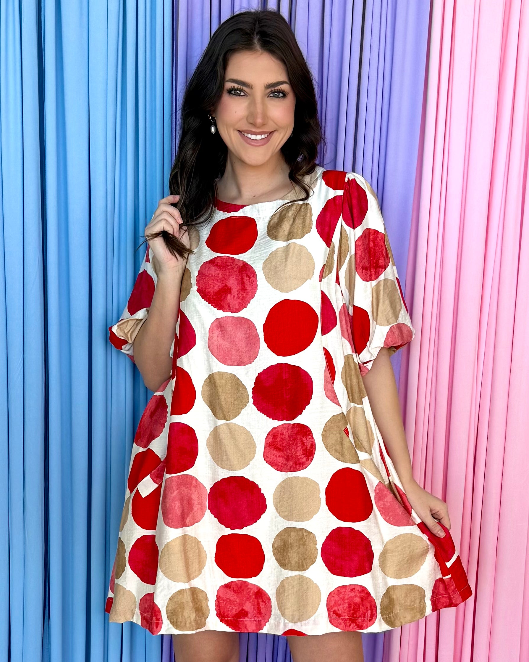 Sweet Escape Red Mix Dress-Shop-Womens-Boutique-Clothing