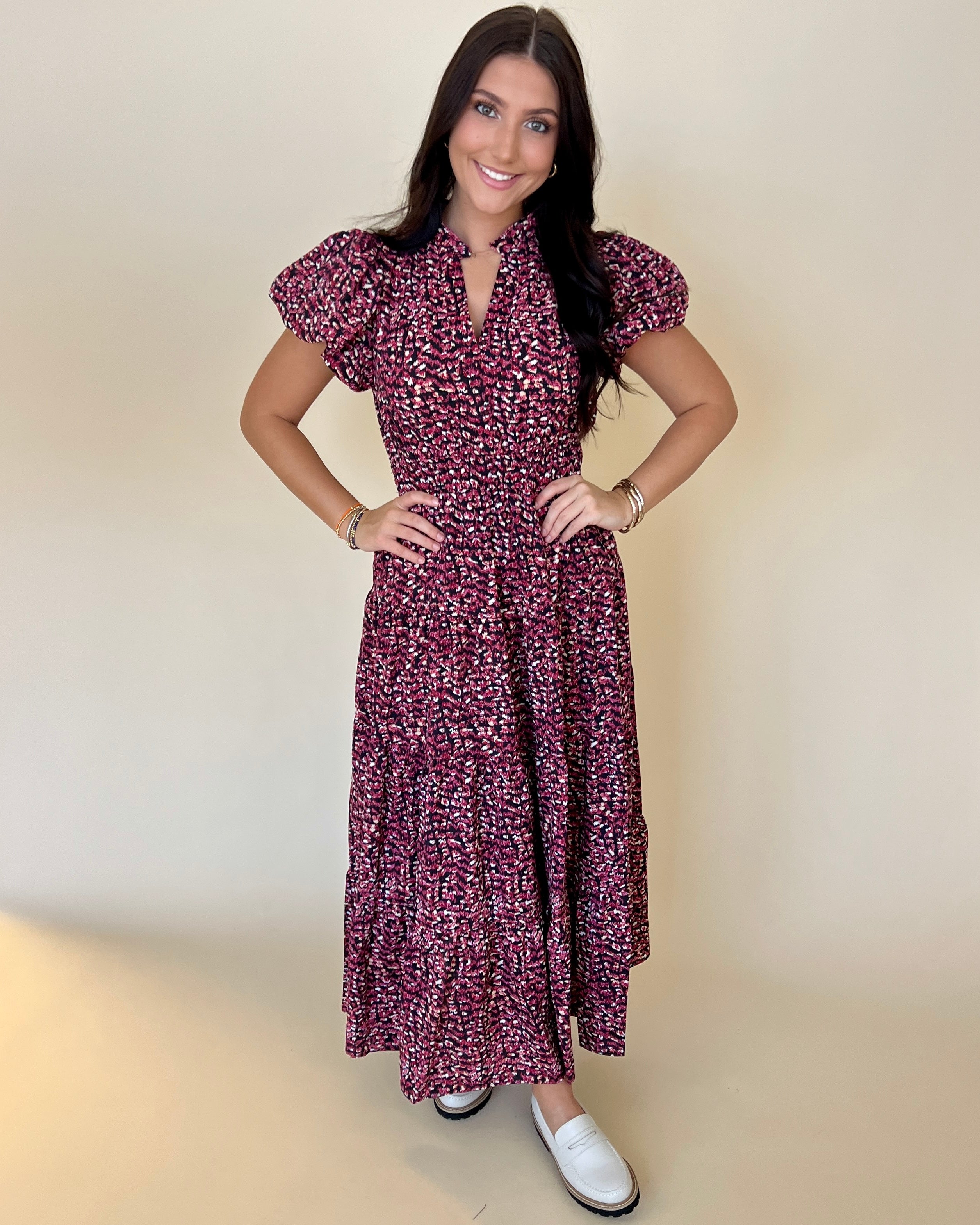 High Standards Black Spotted Midi Dress-Shop-Womens-Boutique-Clothing