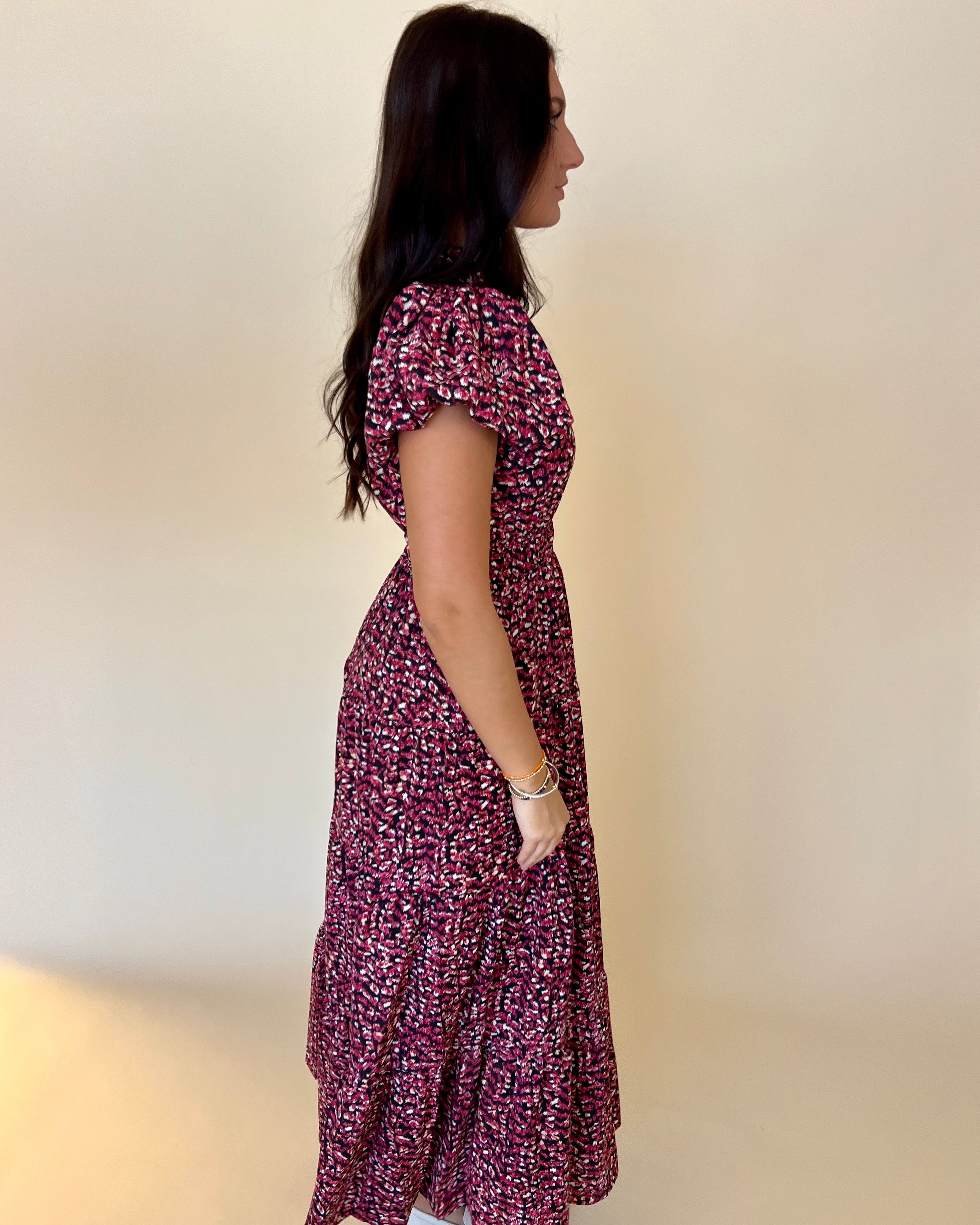 High Standards Black Spotted Midi Dress-Shop-Womens-Boutique-Clothing