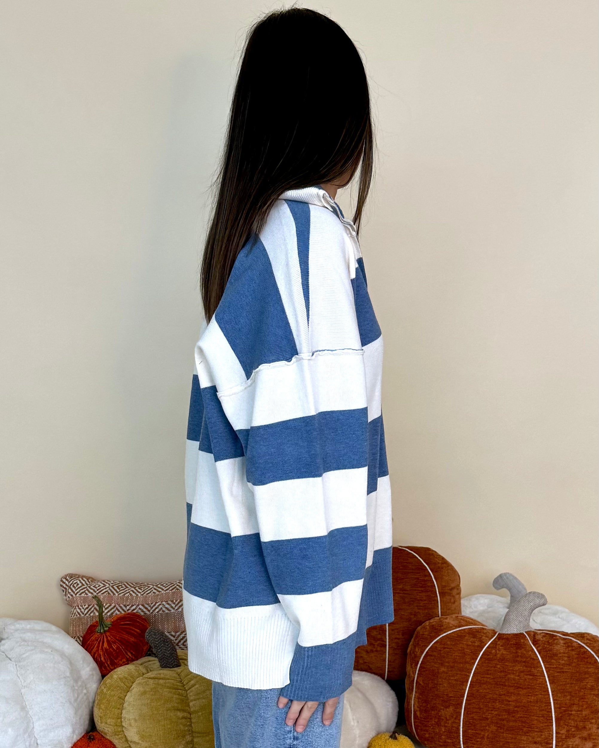 Soft Steps Denim Reversed Stitch Sweater-Shop-Womens-Boutique-Clothing