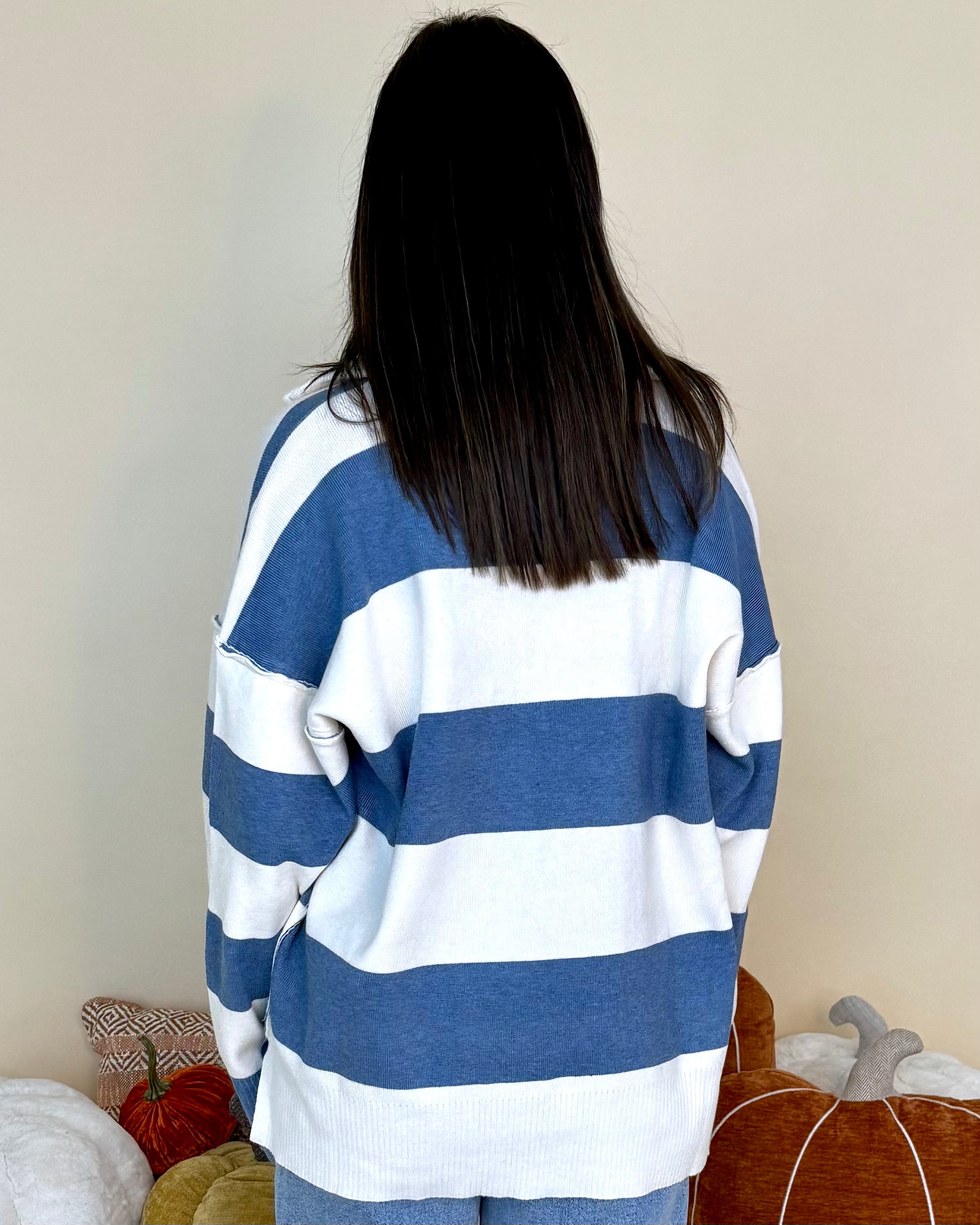 Soft Steps Denim Reversed Stitch Sweater-Shop-Womens-Boutique-Clothing