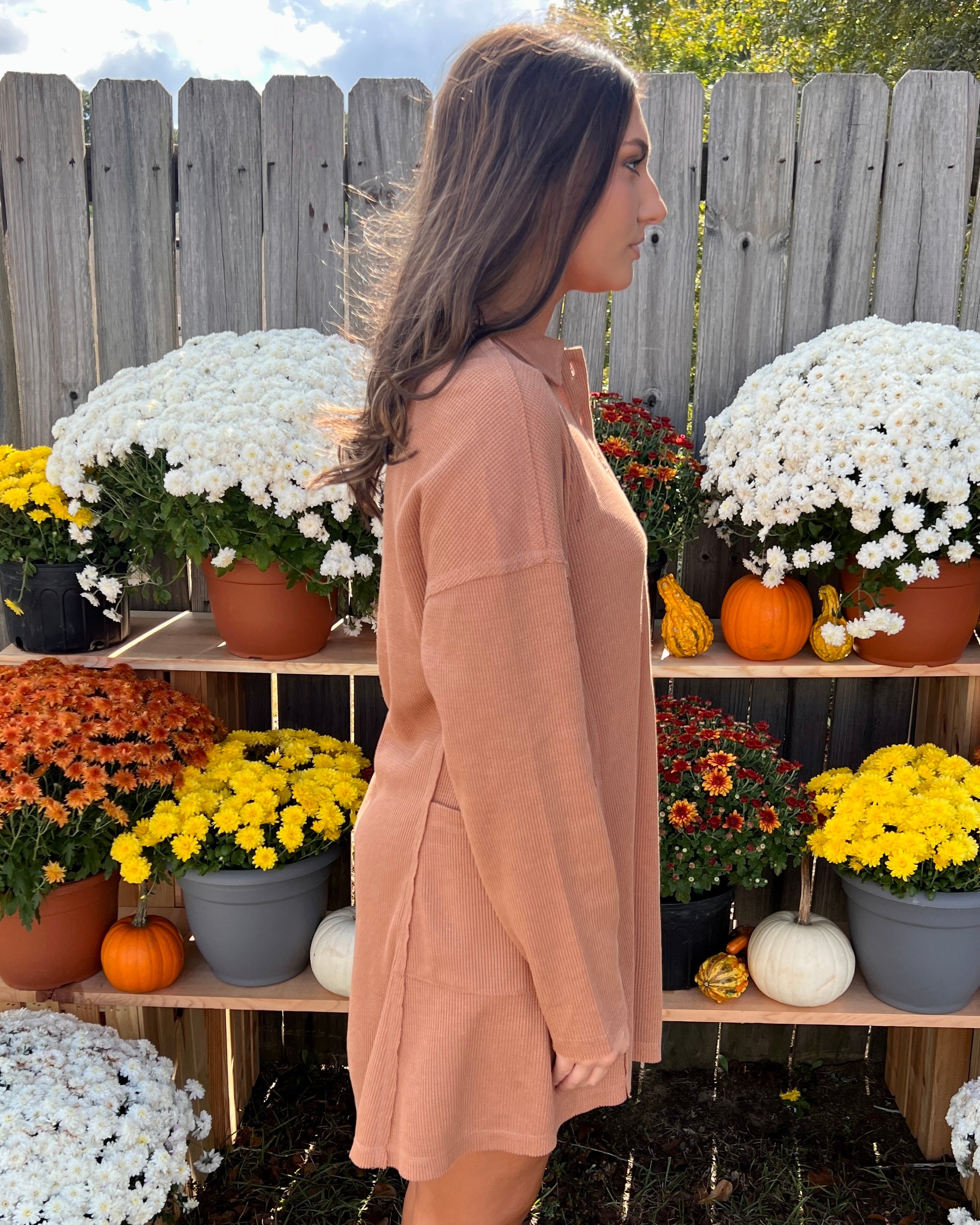 Just For Me Camel Waffle Knit Dress-Shop-Womens-Boutique-Clothing