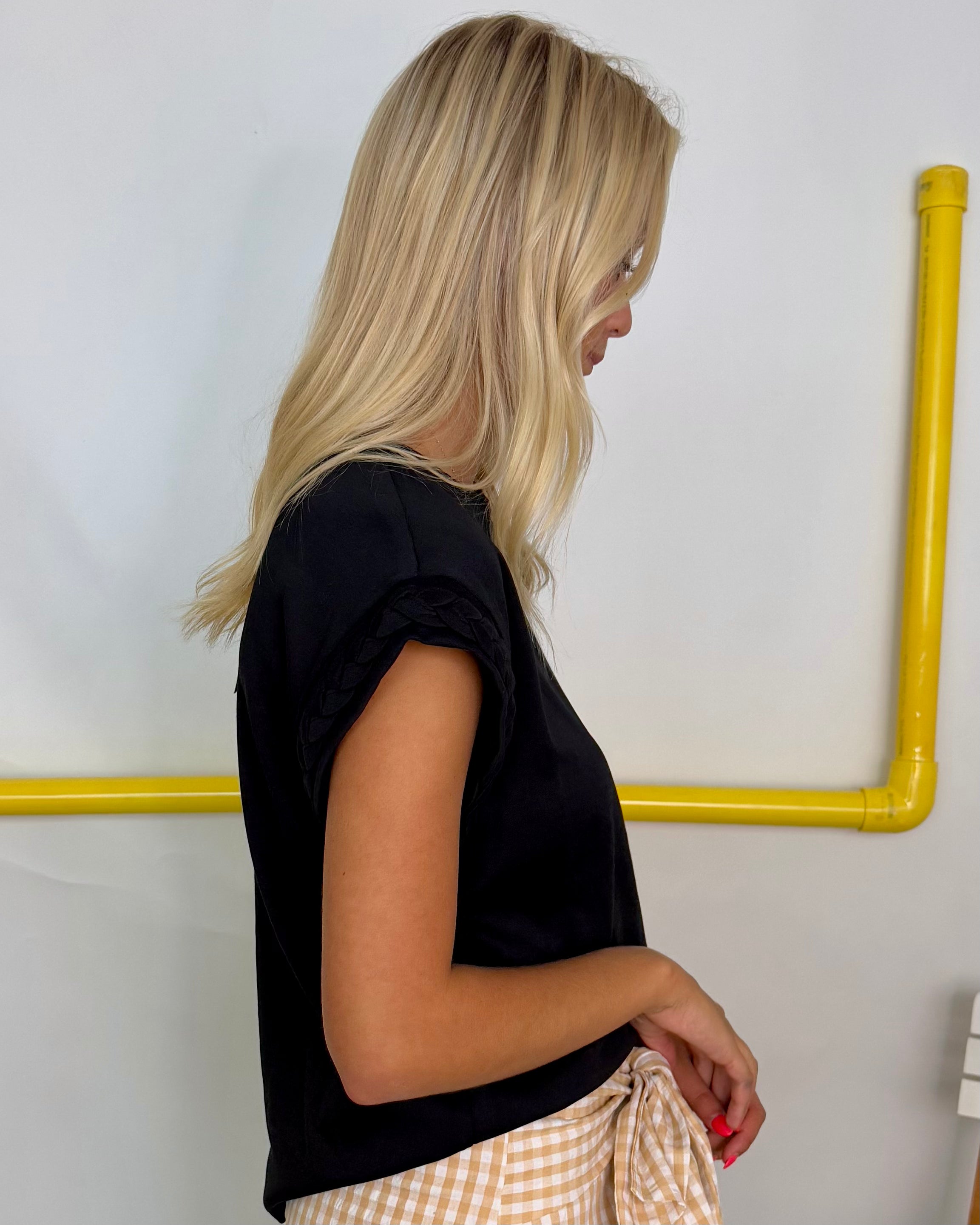 Wish For More Black Braided Top-Shop-Womens-Boutique-Clothing