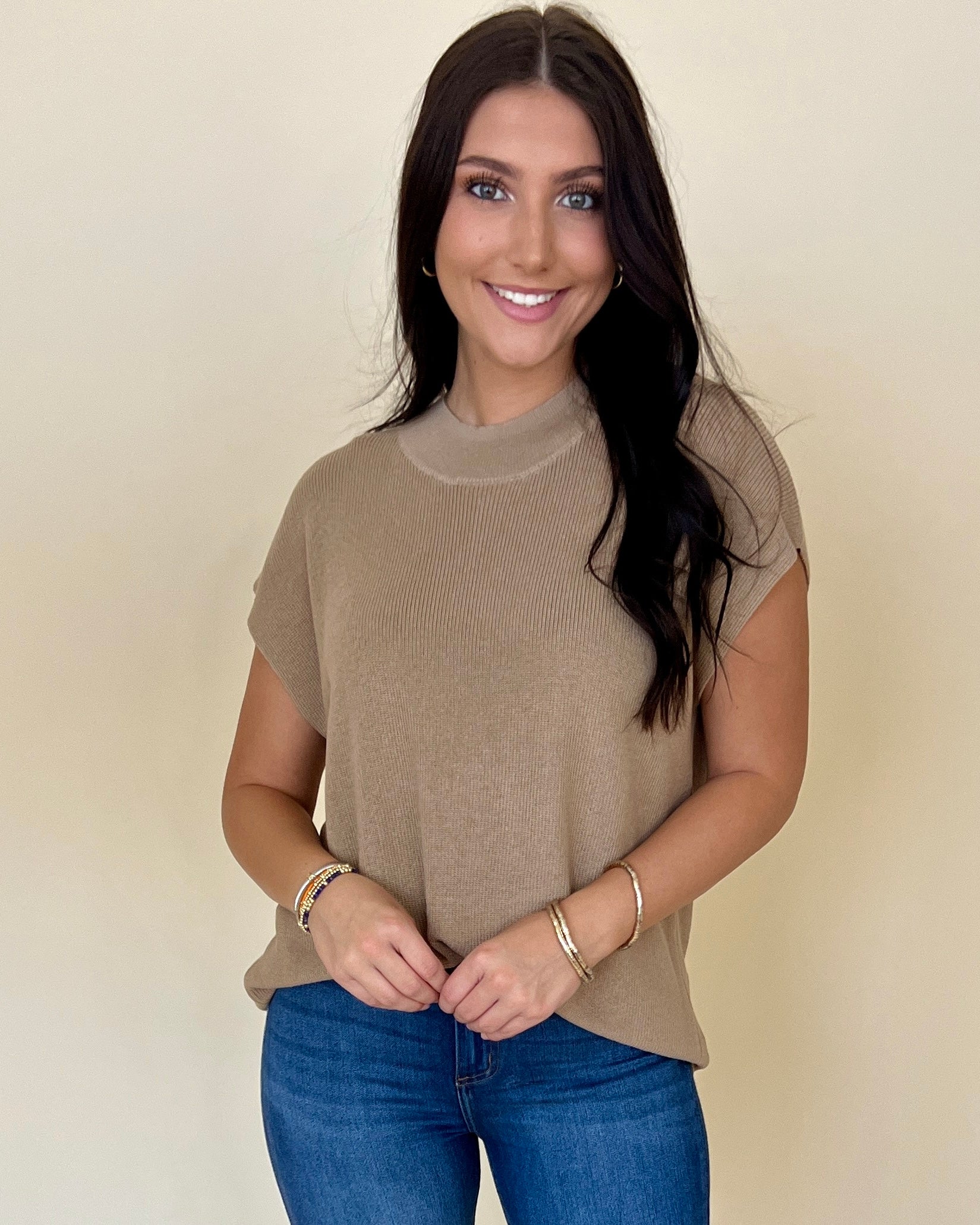 Your Place Coco Cap Sleeve Sweater Top-Shop-Womens-Boutique-Clothing