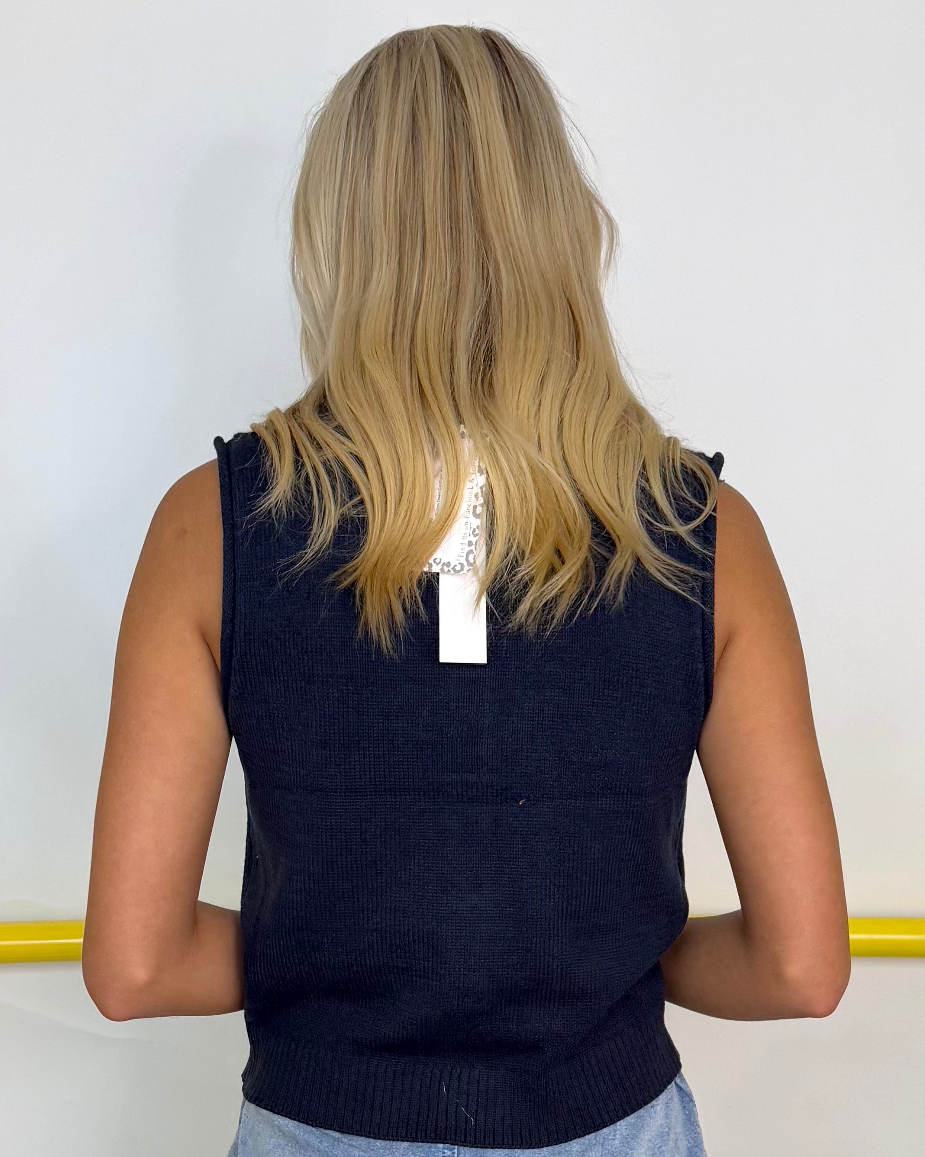 Gentle Things Navy Button Sweater-Shop-Womens-Boutique-Clothing