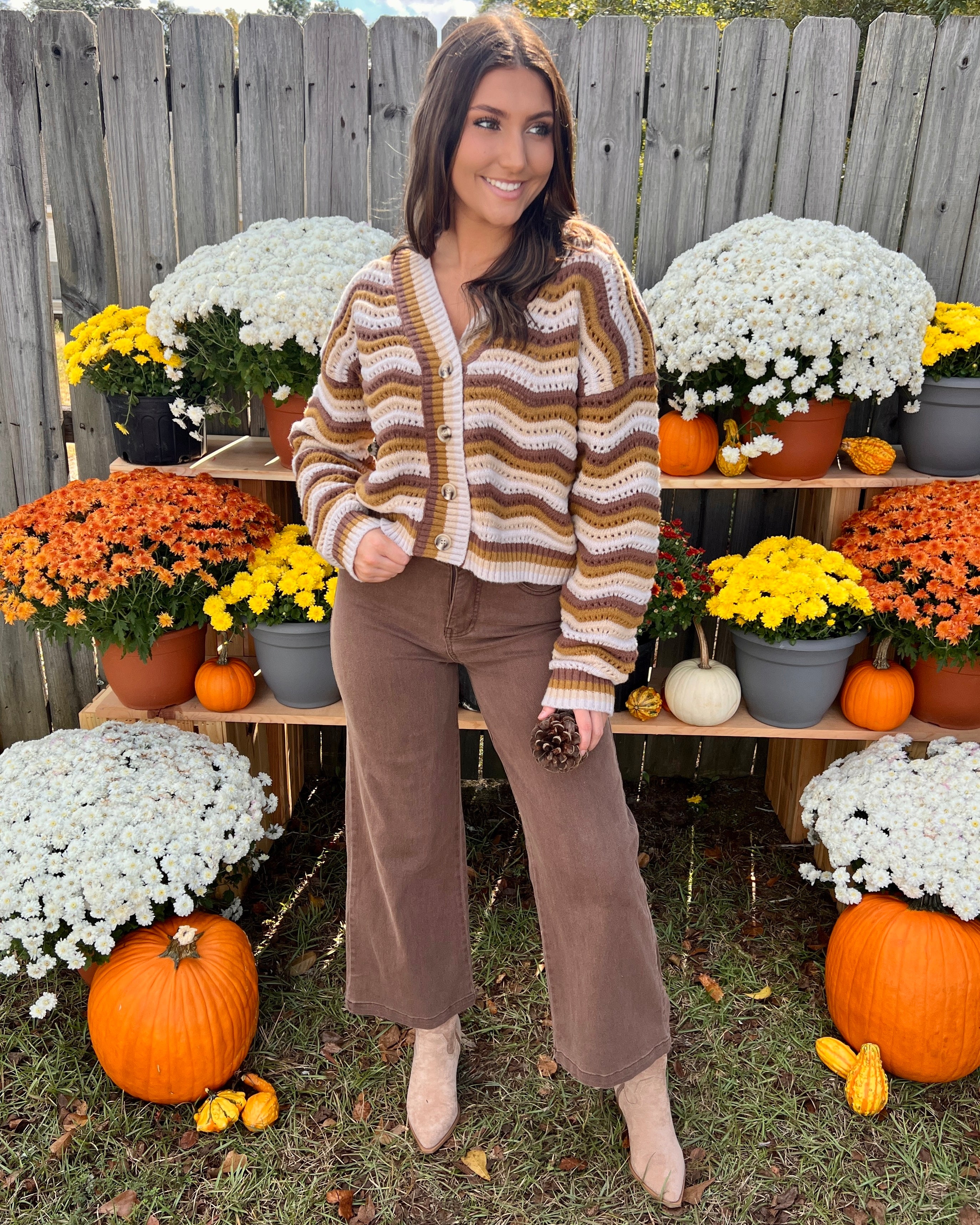 Pushing The Limit Brown Denim Wide Leg Jeans-Shop-Womens-Boutique-Clothing