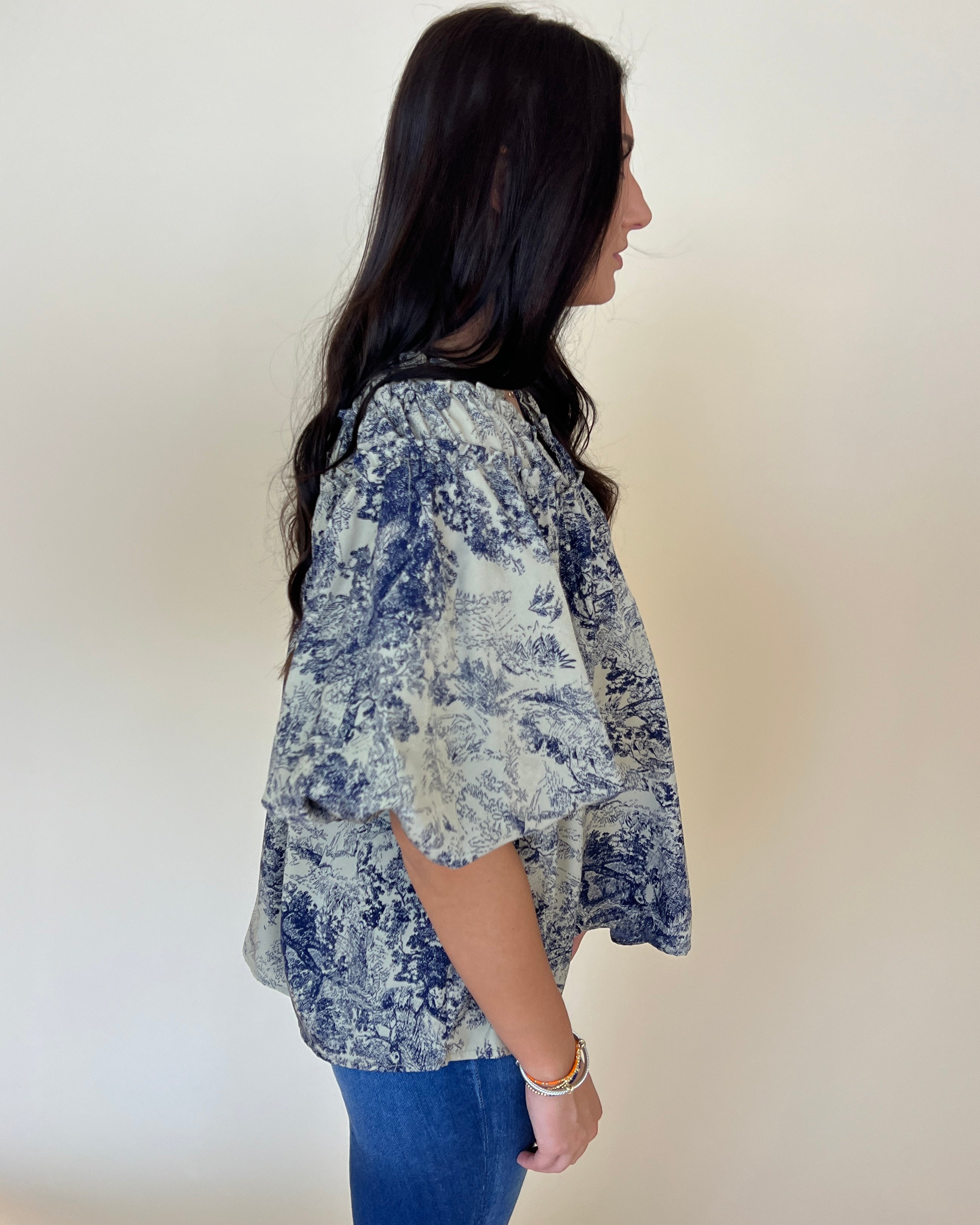 New To Town Midnight Printed Top-Shop-Womens-Boutique-Clothing