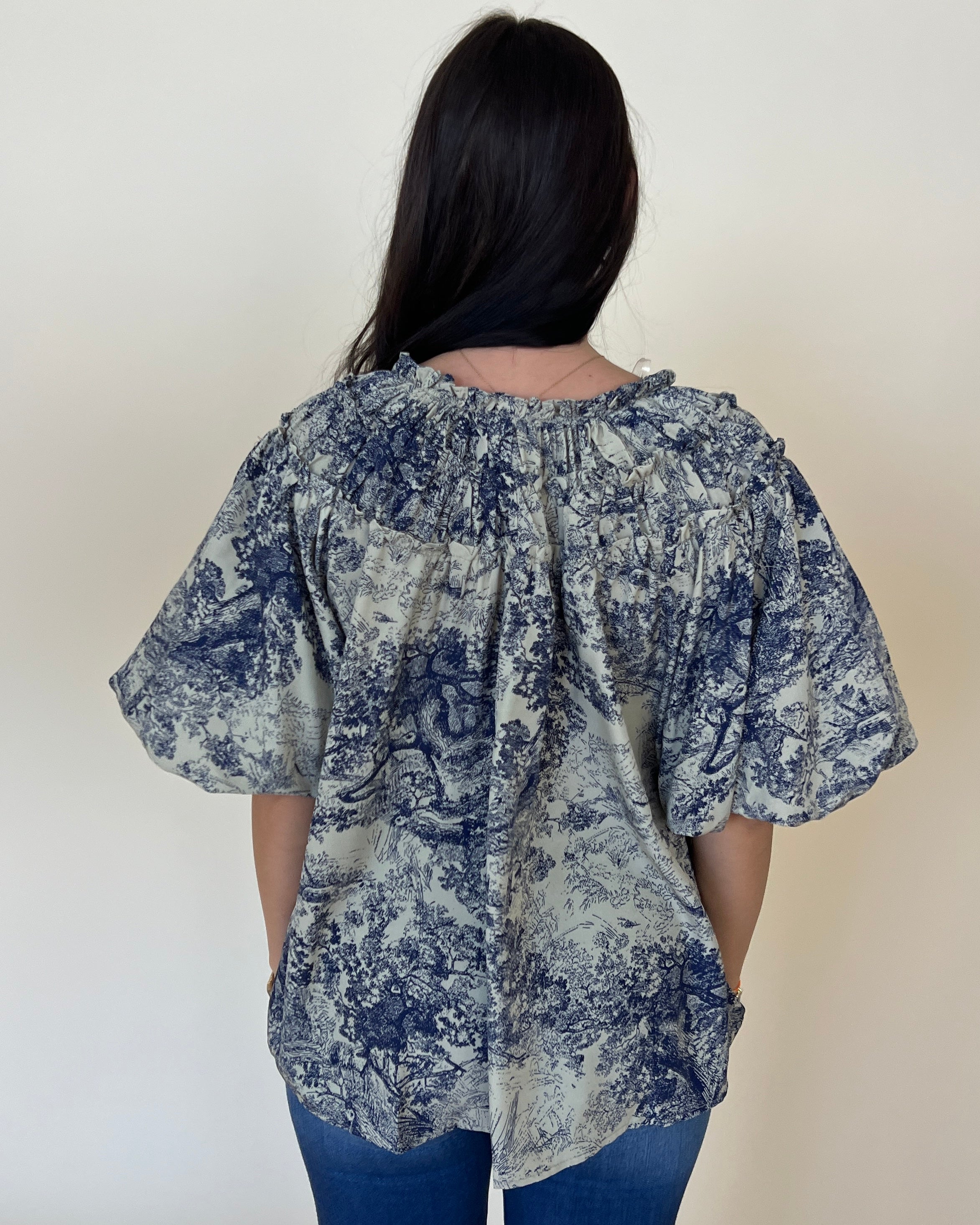 New To Town Midnight Printed Top-Shop-Womens-Boutique-Clothing