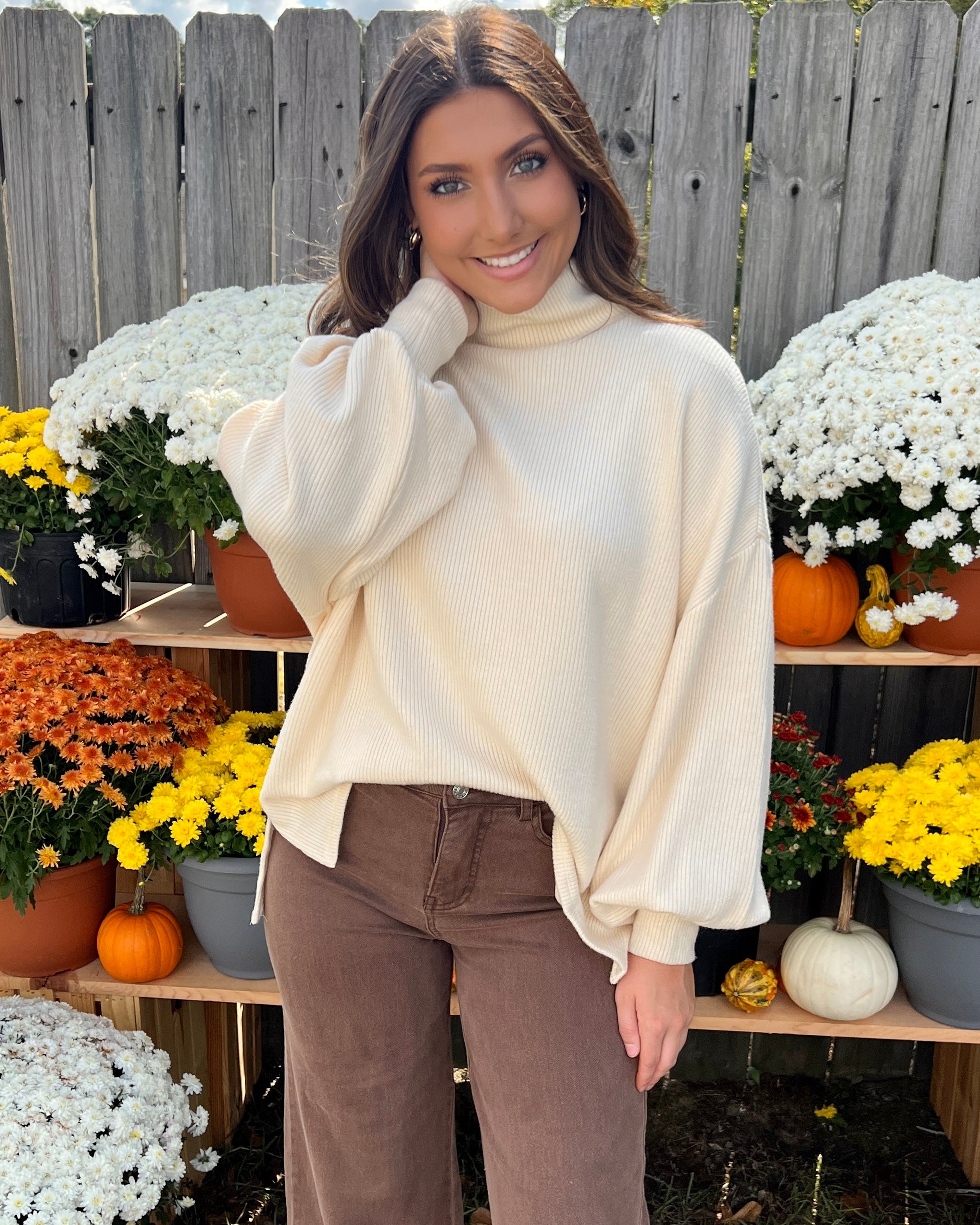 Come Around Cream Ribbed Sweater-Shop-Womens-Boutique-Clothing