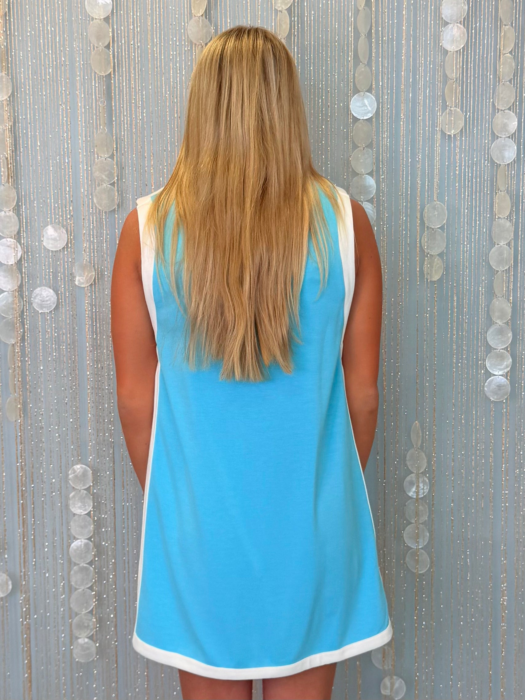 Gentle Balance Aqua Sleeveless Dress-Shop-Womens-Boutique-Clothing