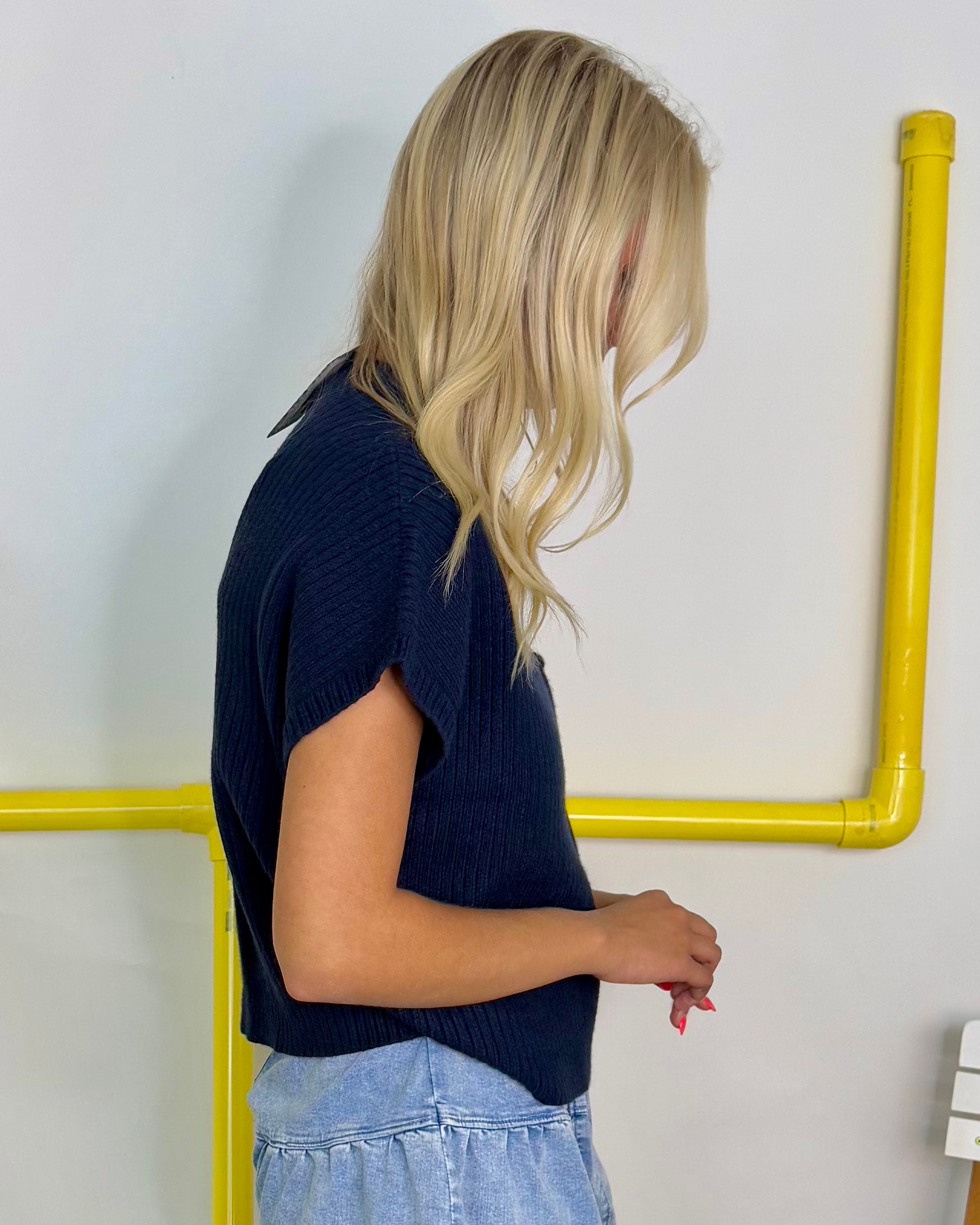 Keep Looking Navy Pocket Sweater-Shop-Womens-Boutique-Clothing