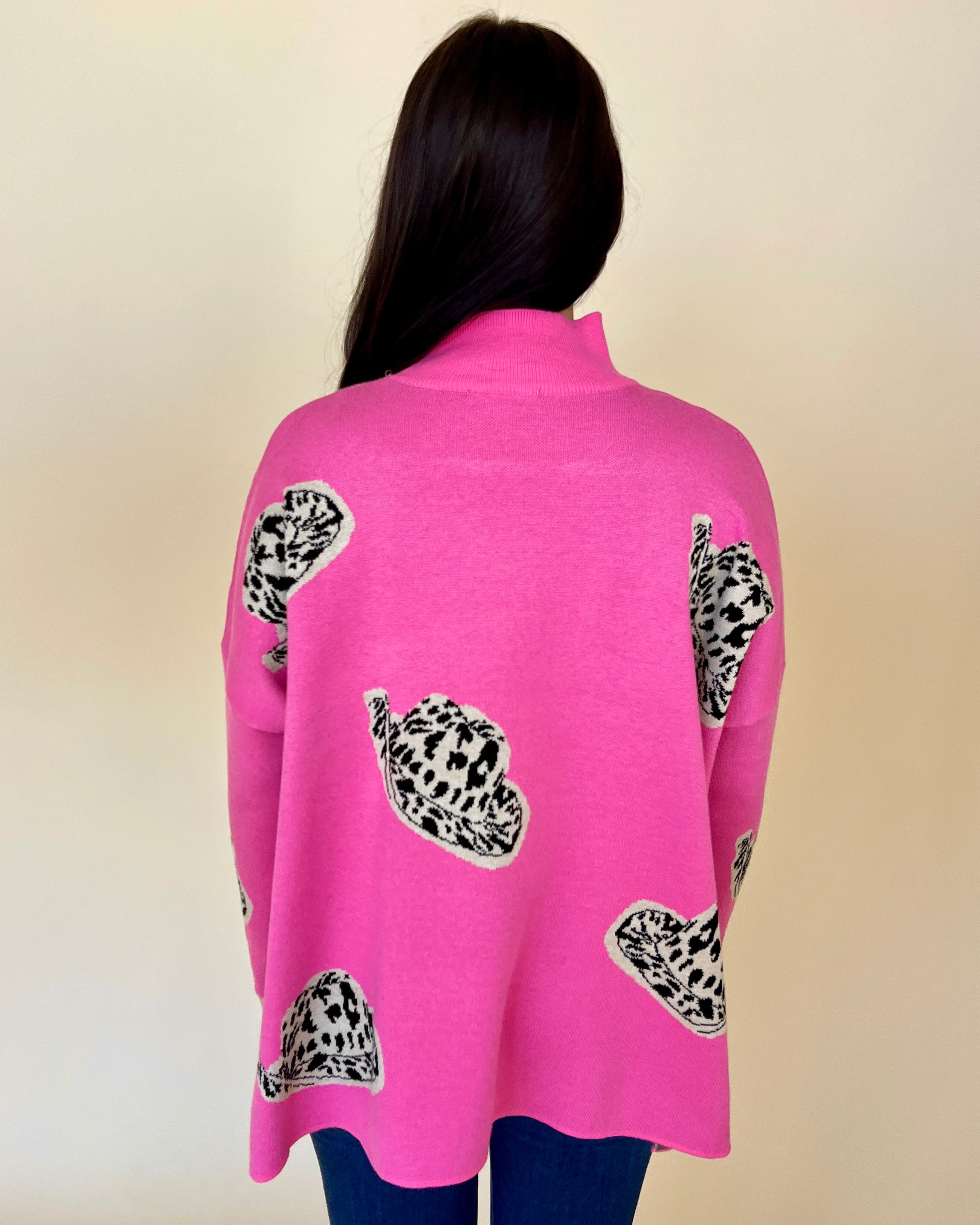 Be Bold Pink Turtleneck Cowboy Hat Sweater-Shop-Womens-Boutique-Clothing