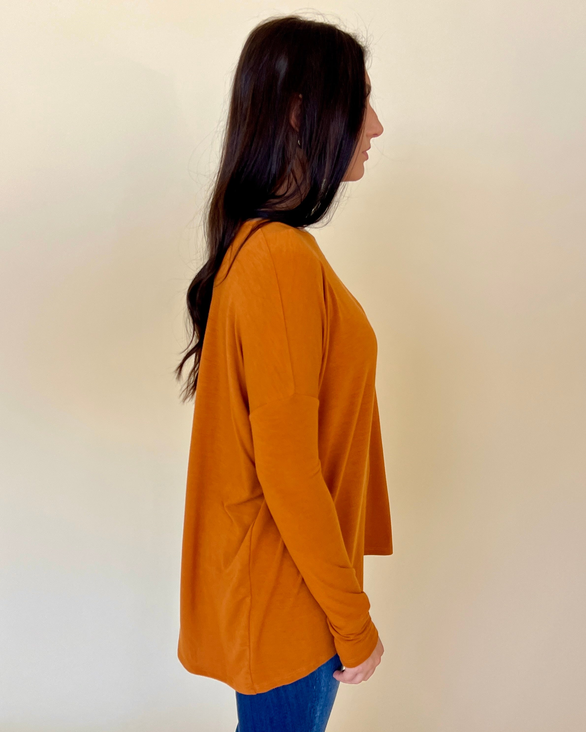 Trying Your Best Camel Round Neck Top-Shop-Womens-Boutique-Clothing