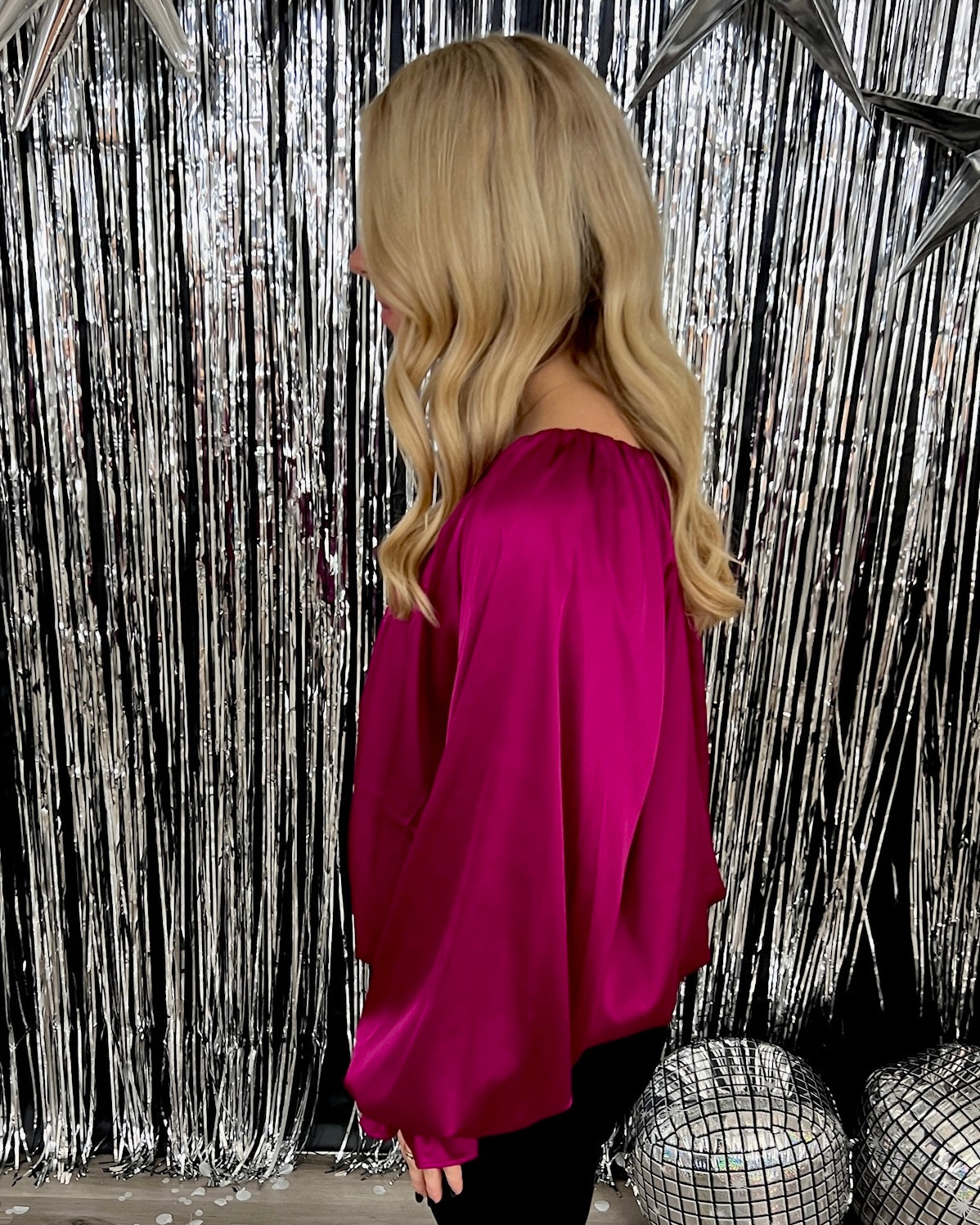 Do Your Thing Fuchsia Satin Top-Shop-Womens-Boutique-Clothing