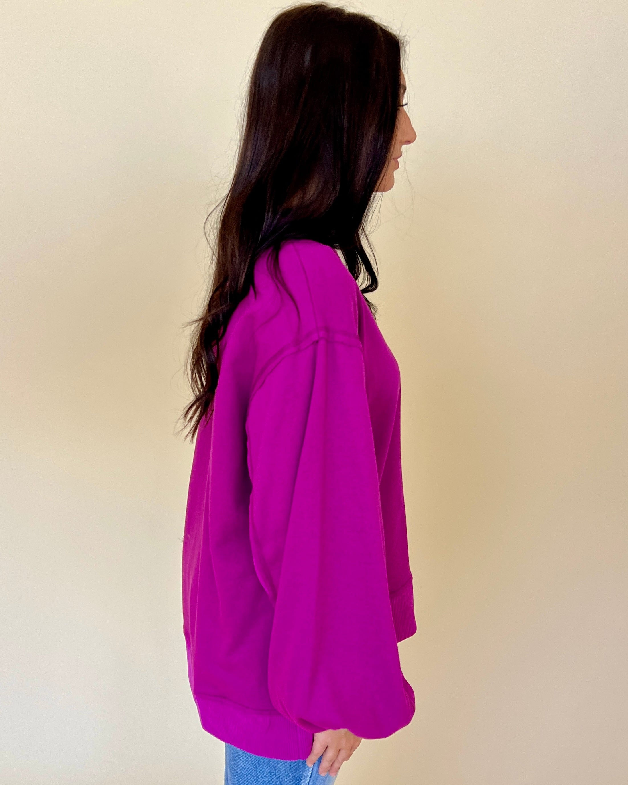 Found Love At Last Plum French Terry Ribbed Top-Shop-Womens-Boutique-Clothing