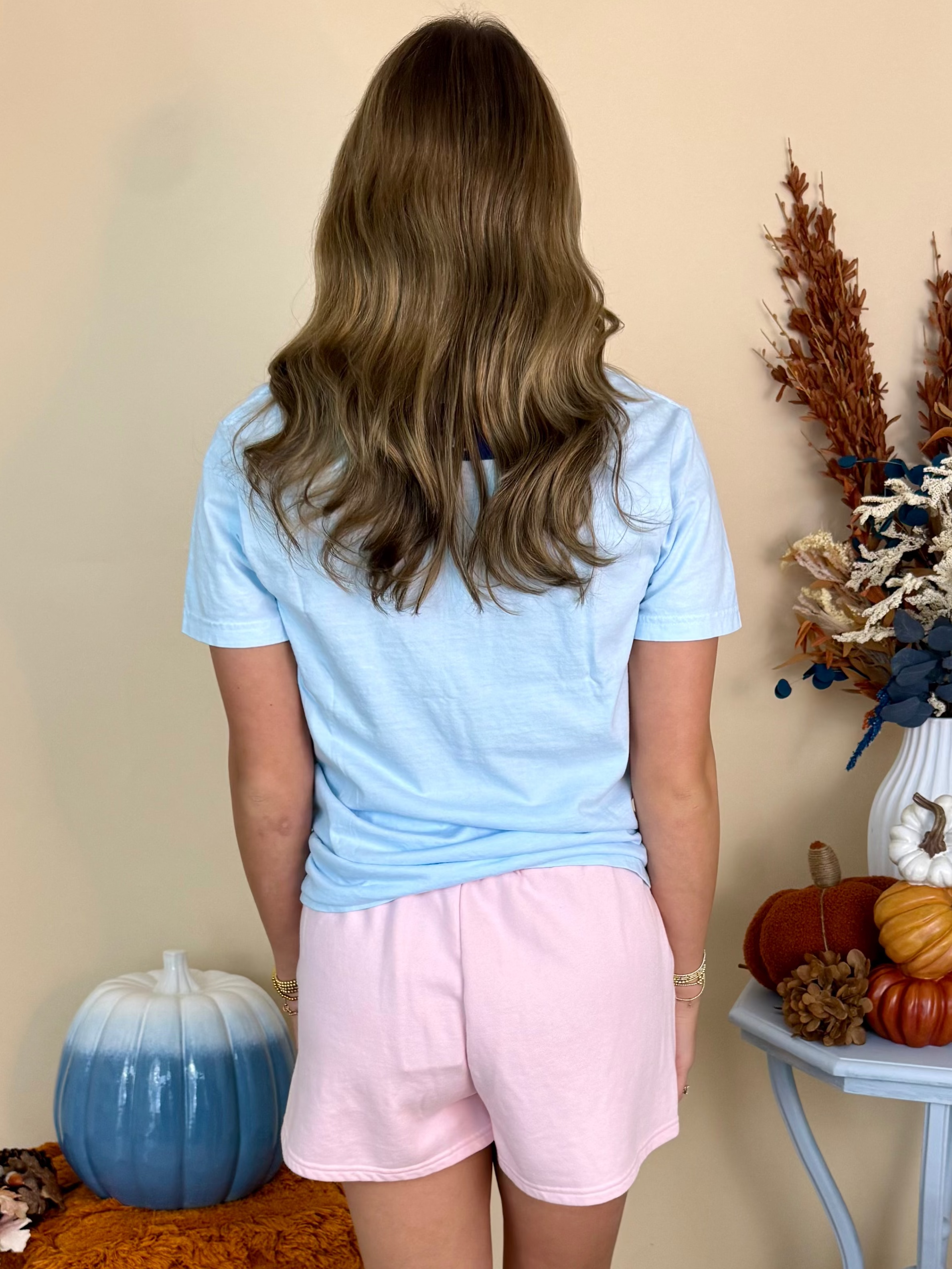 Lulu Mac Chambray Polka Dot Tee