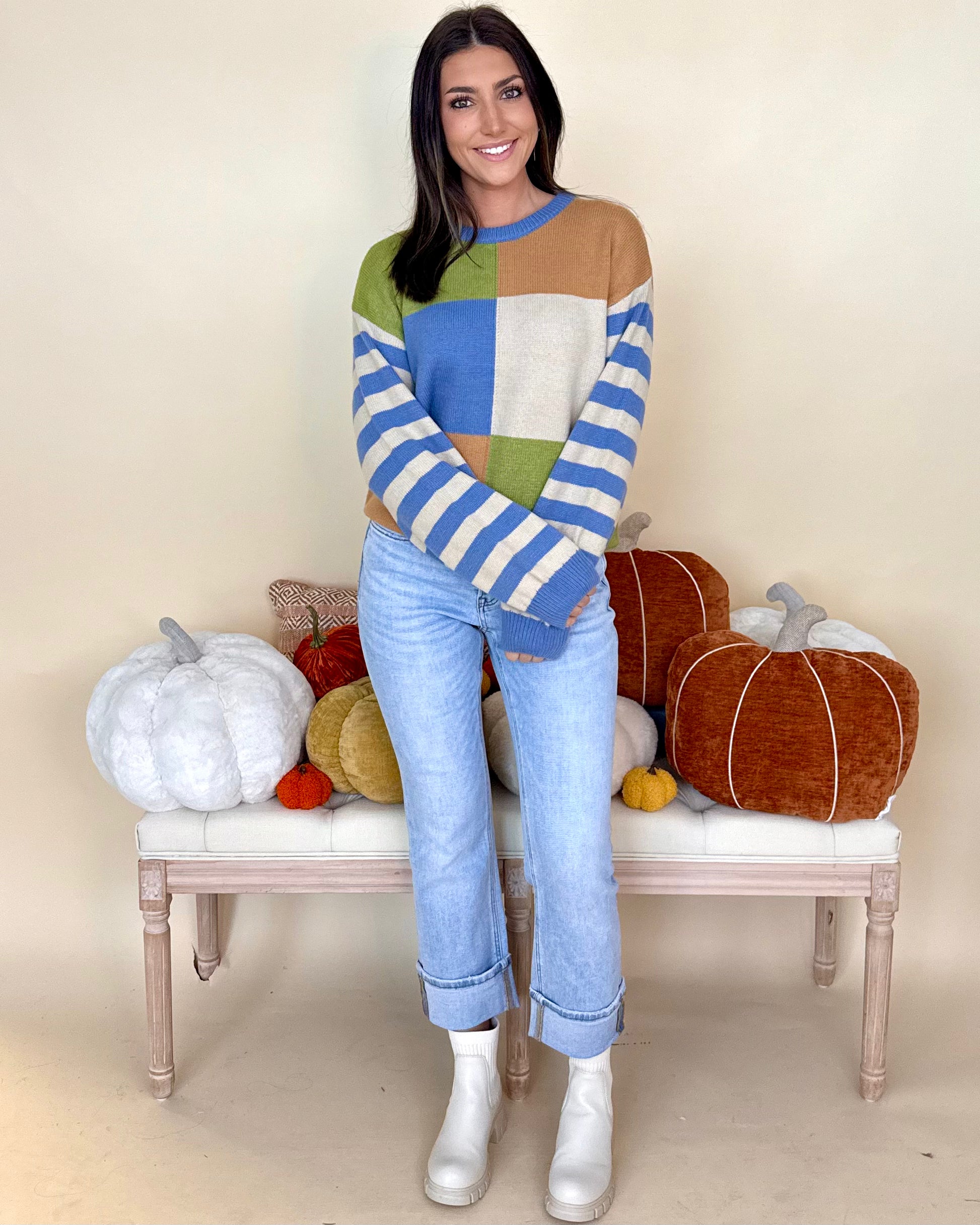 Floating About Earthen Sky Colorblock Sweater-Shop-Womens-Boutique-Clothing
