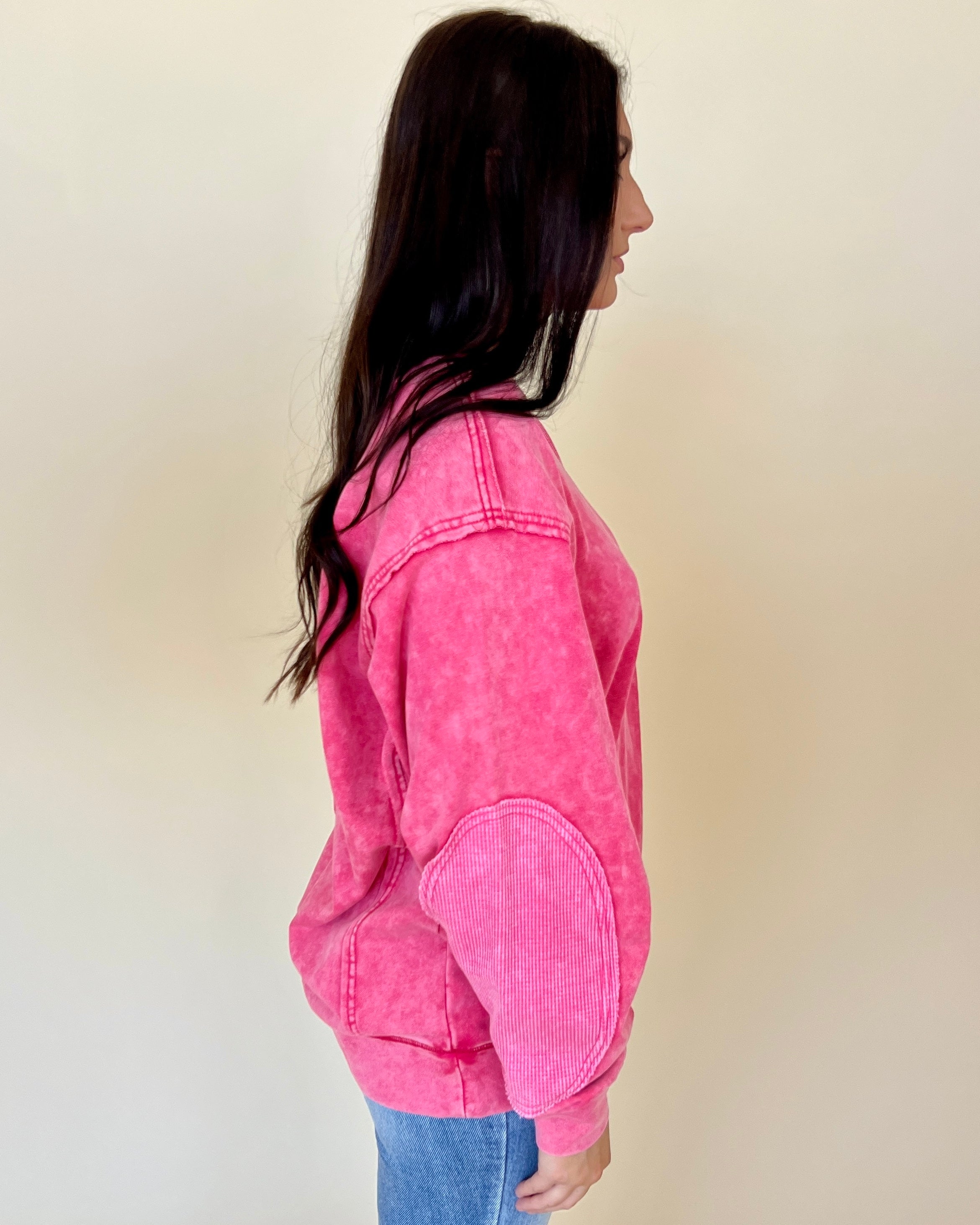 Anything Counts Vintage Fuchsia Mineral Wash Top-Shop-Womens-Boutique-Clothing
