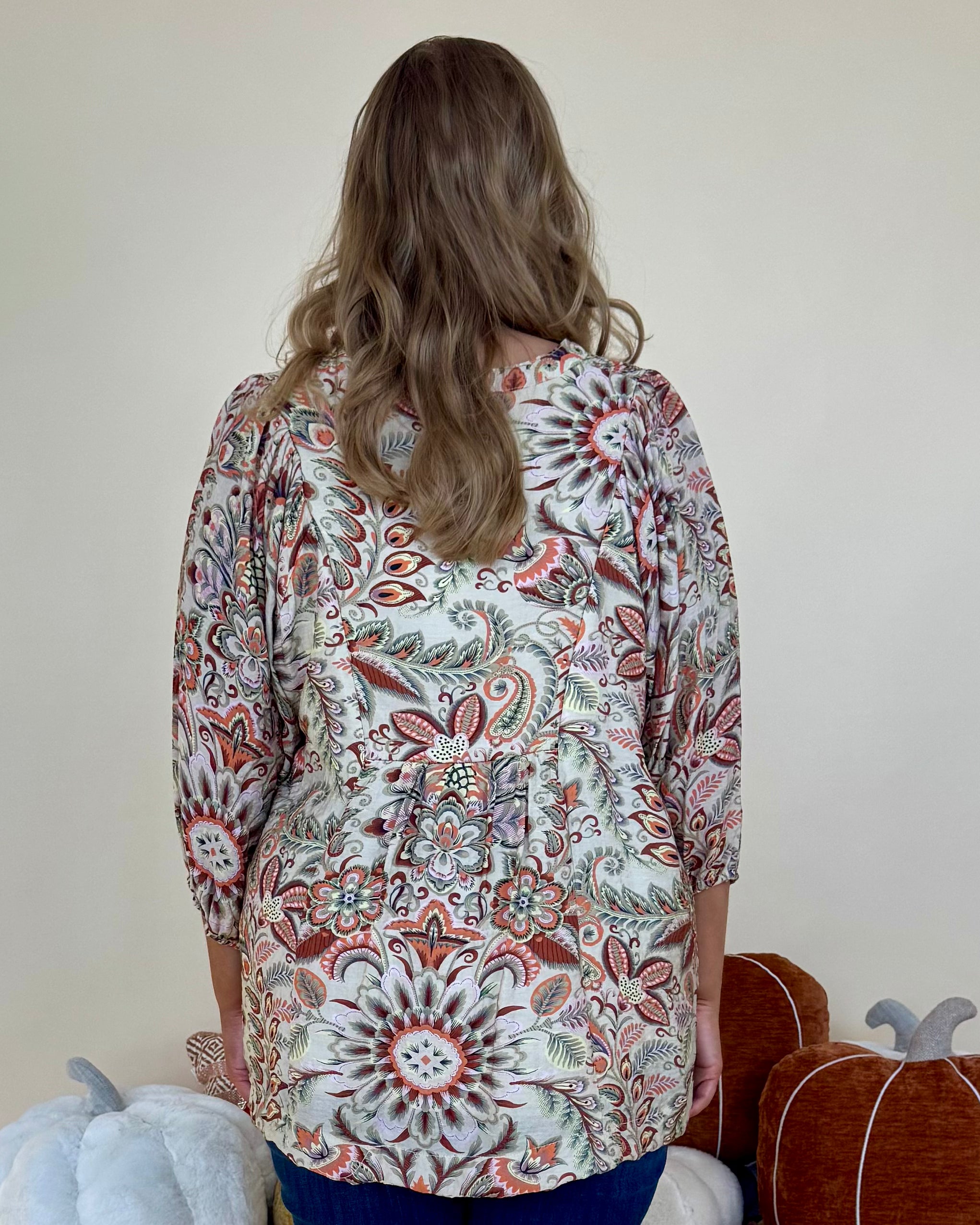 Loved By You Brown Plus Paisley Top-Shop-Womens-Boutique-Clothing