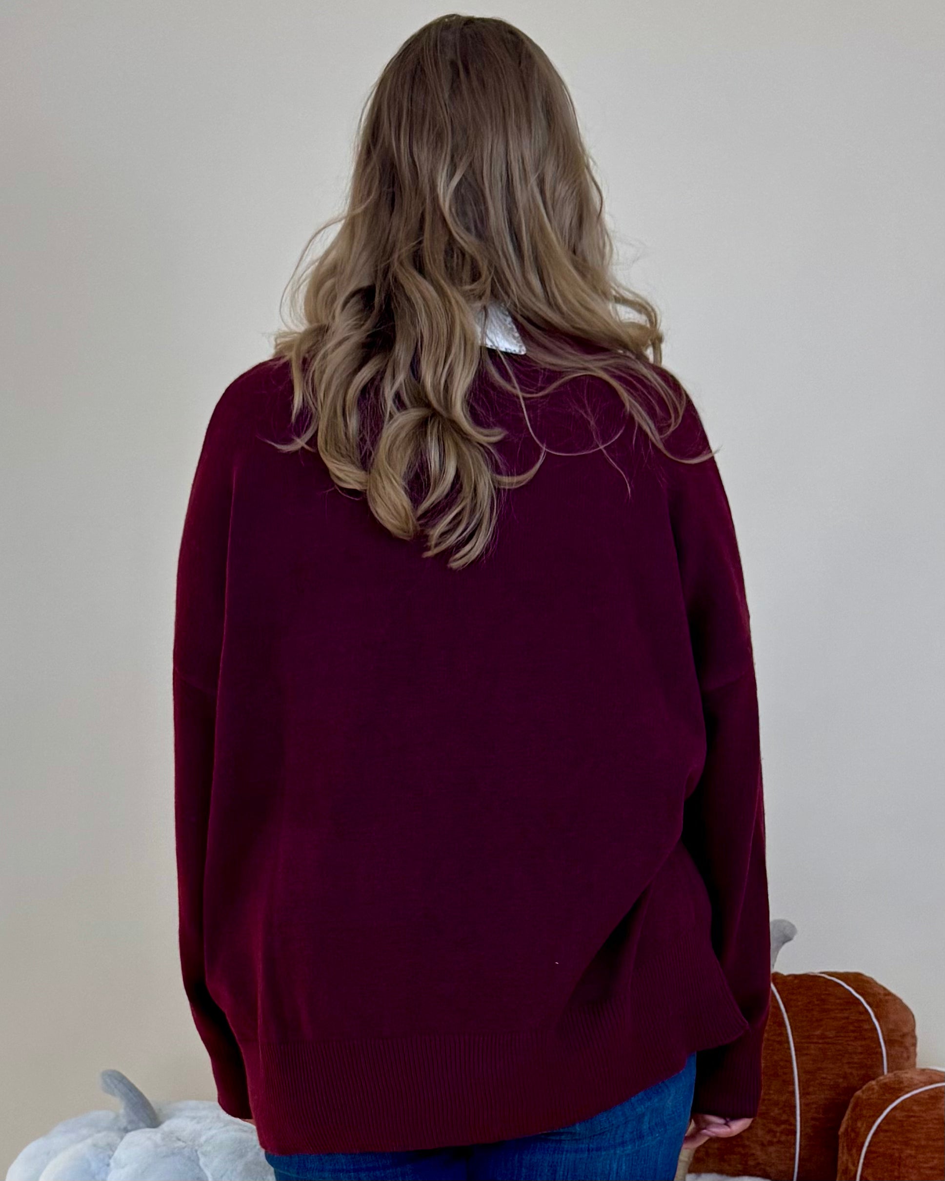 Clear Choice Red Plus Seam Mock Sweater-Shop-Womens-Boutique-Clothing