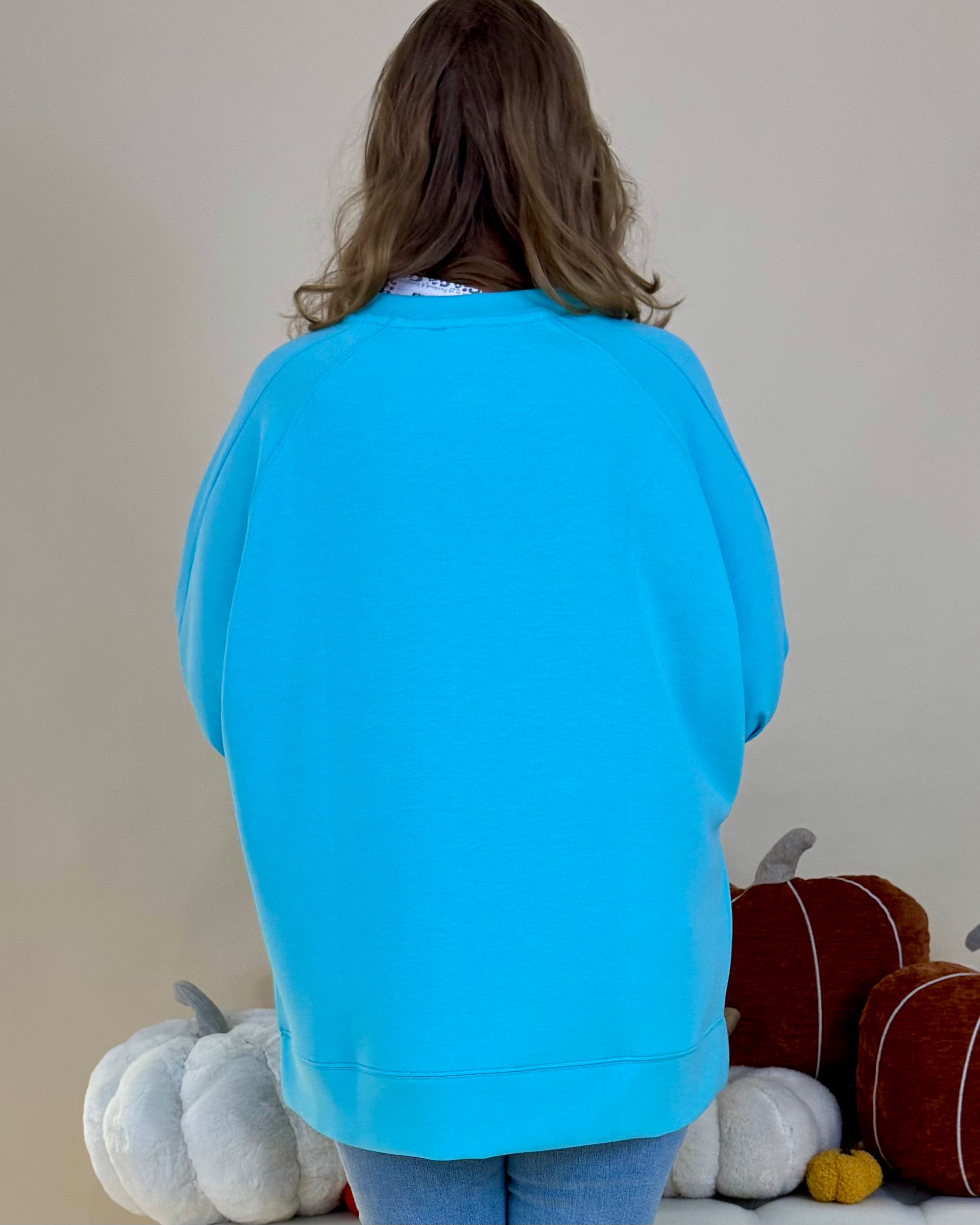 Chill Vibe Mint Plus Scuba Sweatshirt-Shop-Womens-Boutique-Clothing